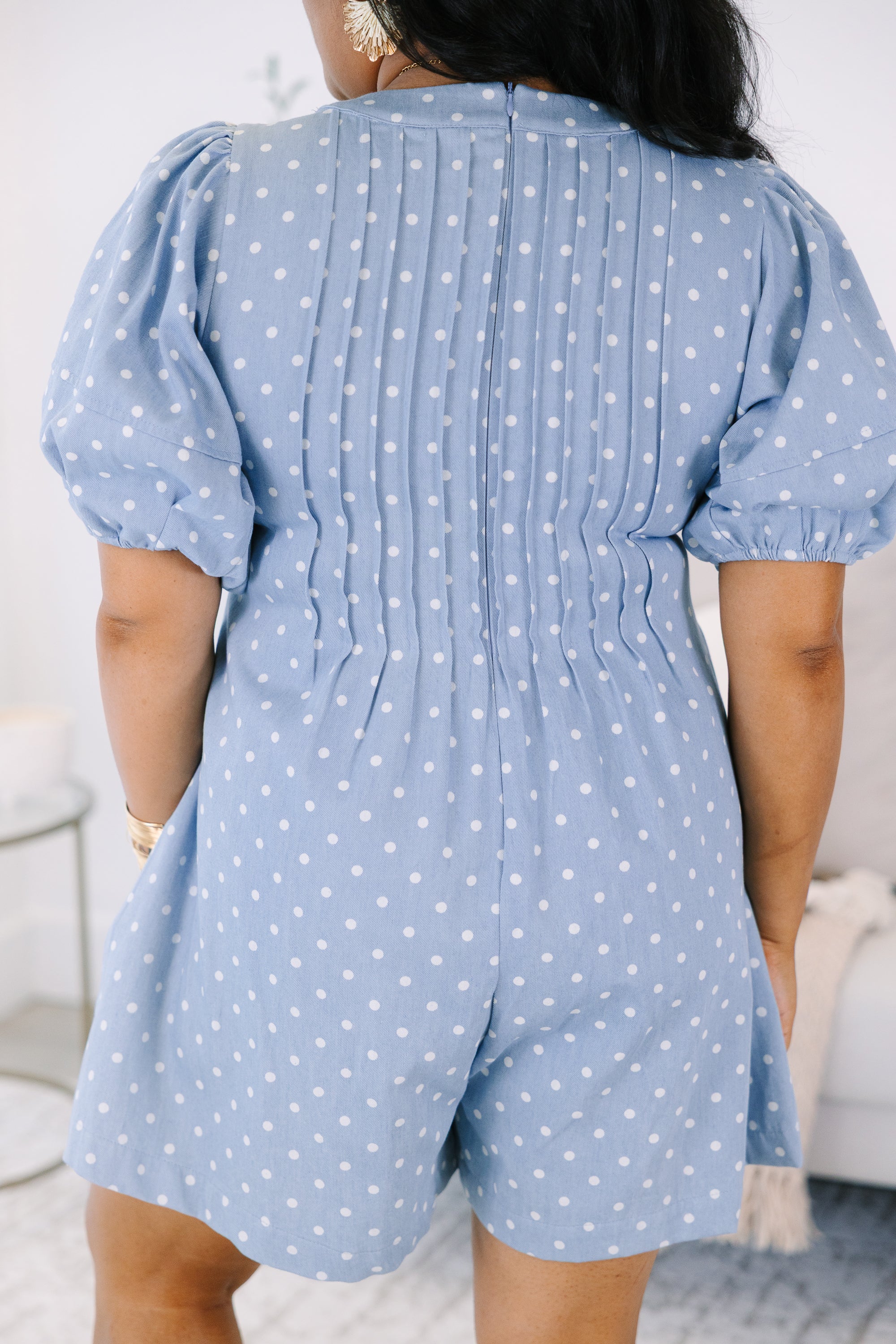 A Little Something Romper, Blue