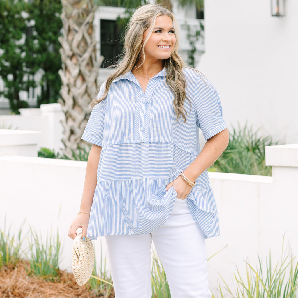 All For The Best Top, Blue
