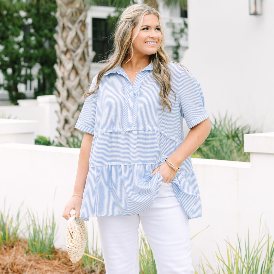 All For The Best Top, Blue