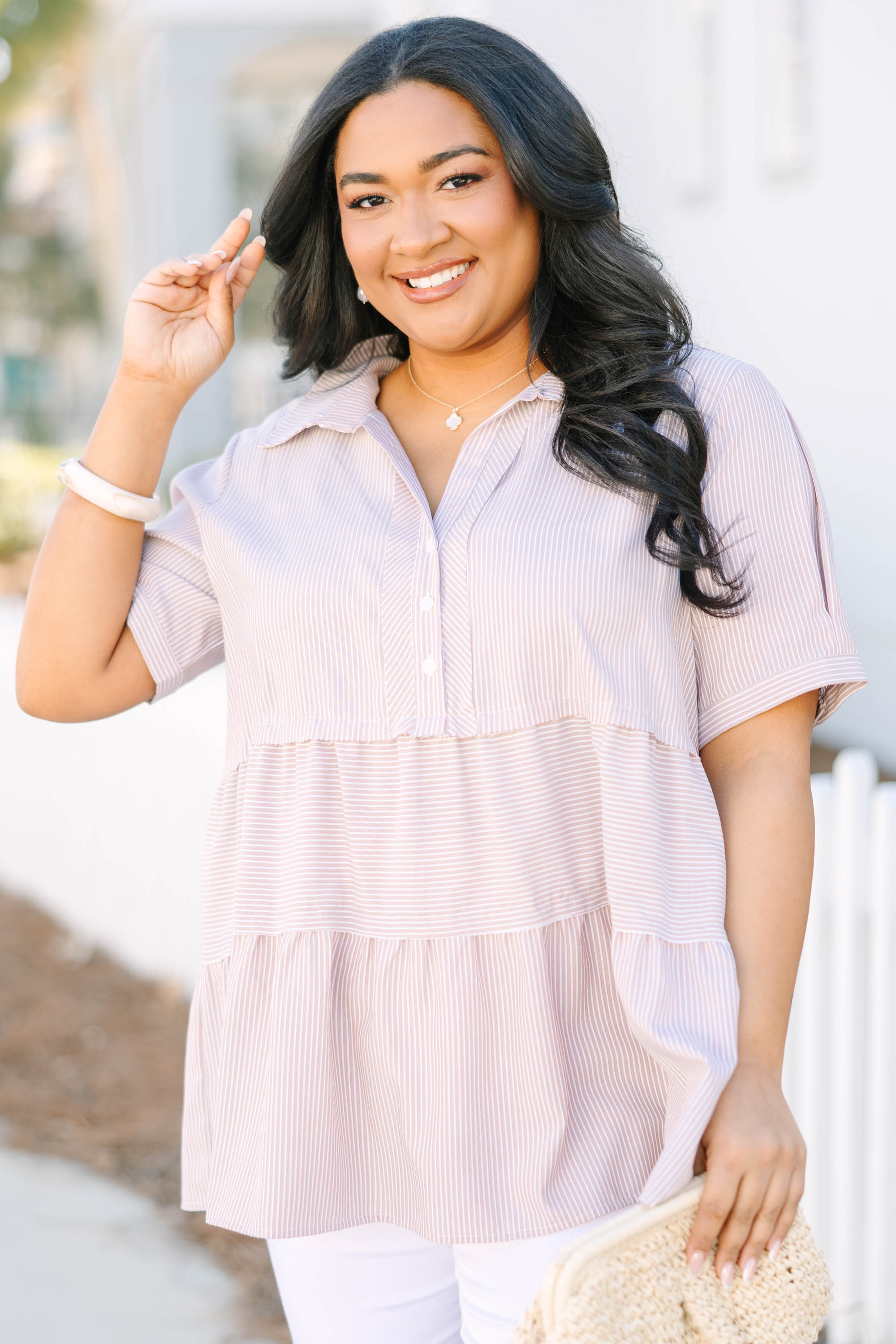 All For The Best Top, Brown