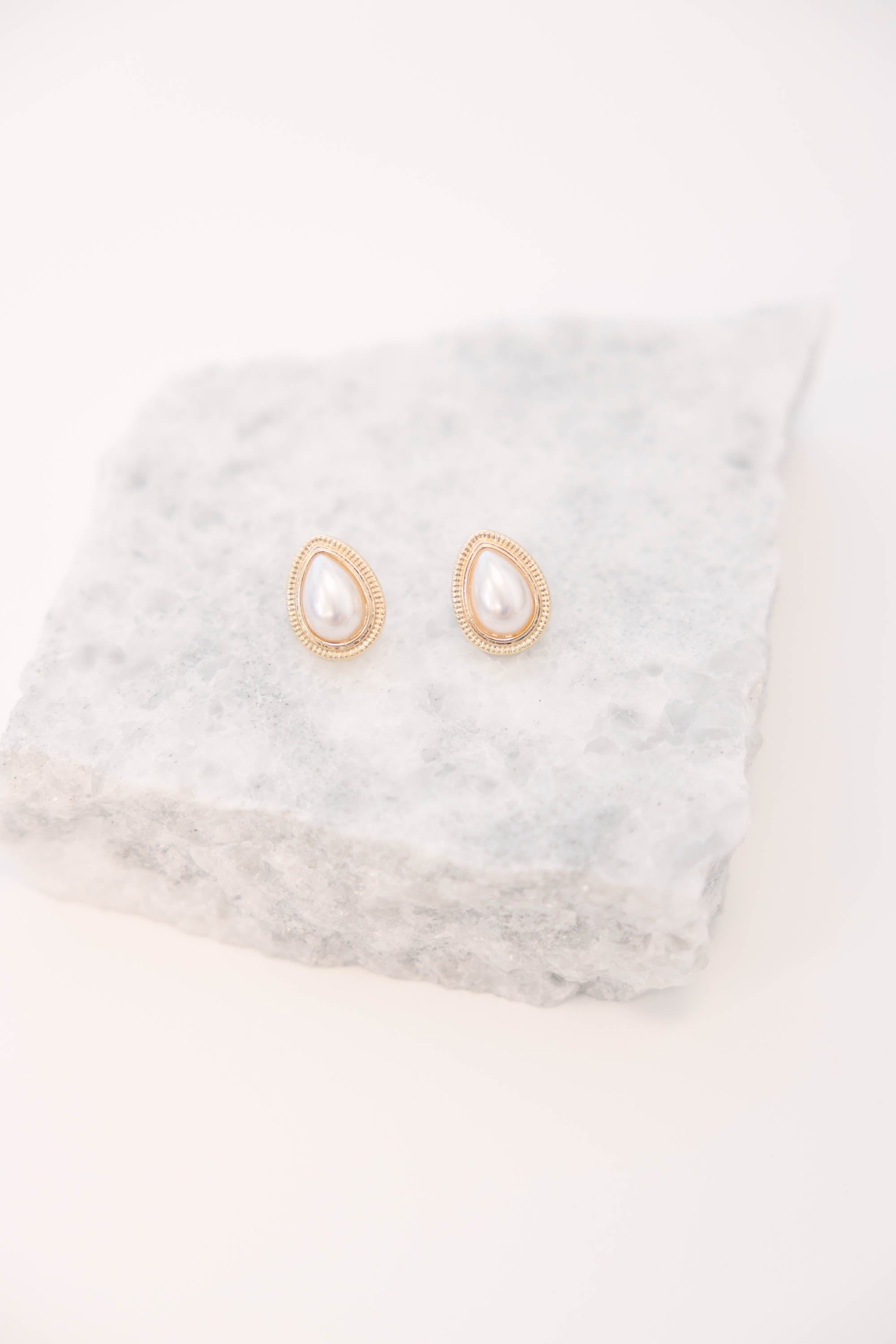 All In A Day Earrings, Cream