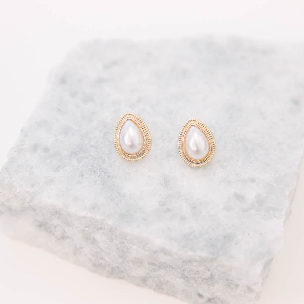 All In A Day Earrings, Cream