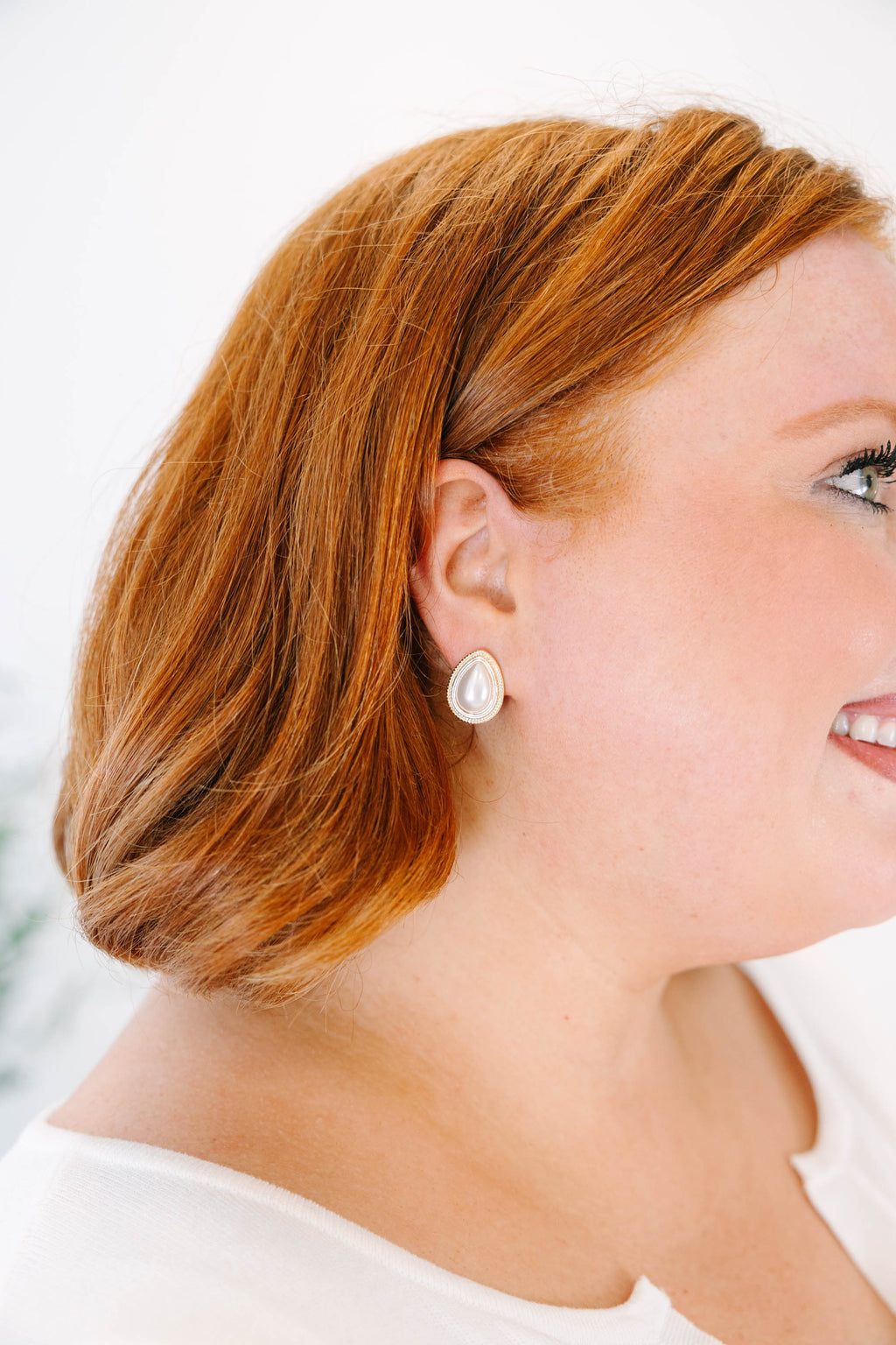 All In A Day Earrings, Cream