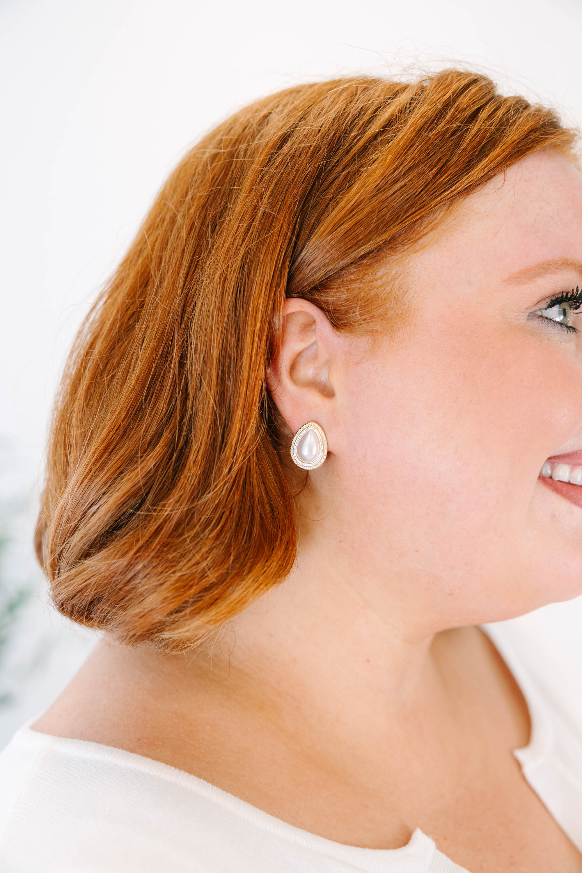 All In A Day Earrings, Cream