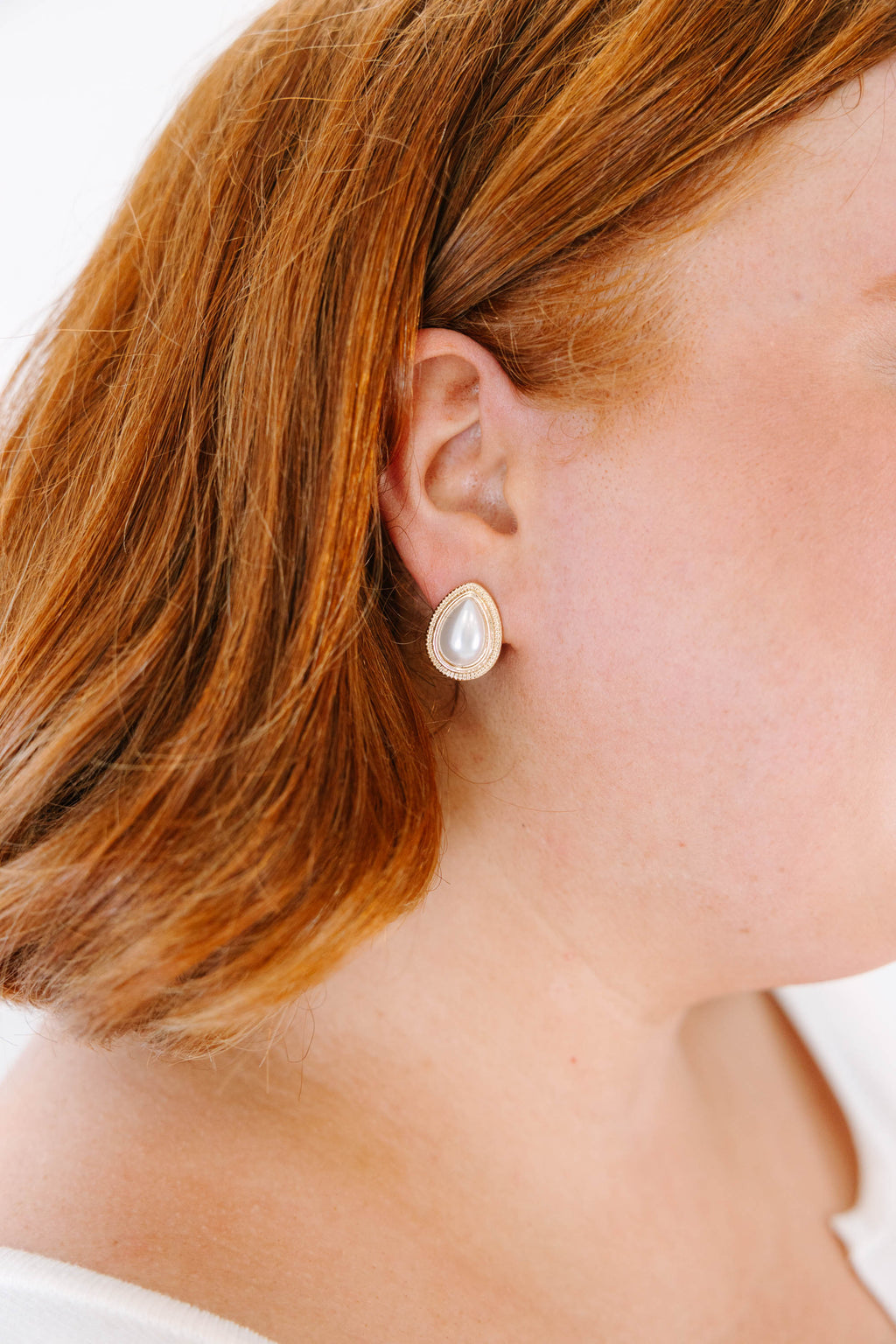 All In A Day Earrings, Cream