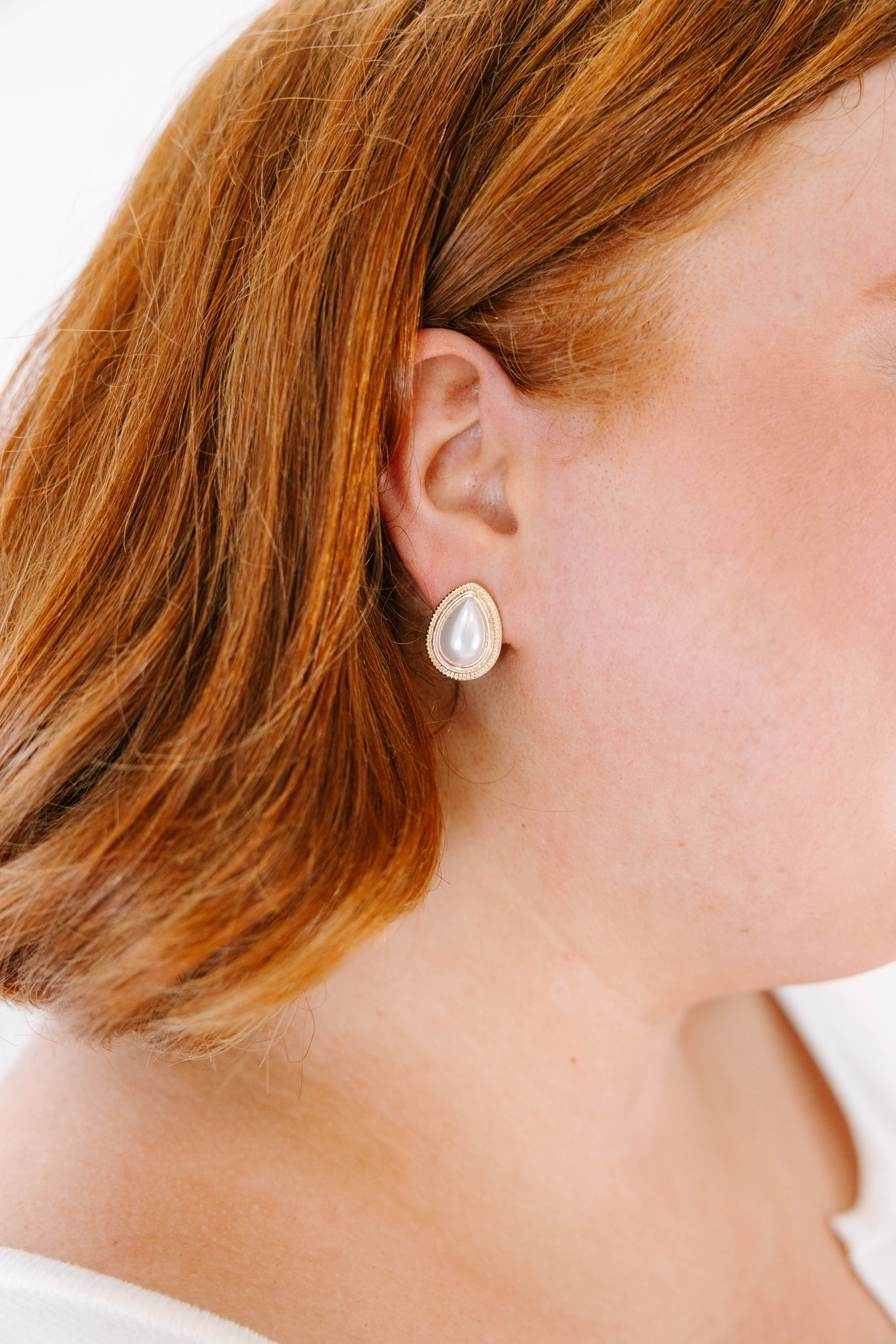 All In A Day Earrings, Cream