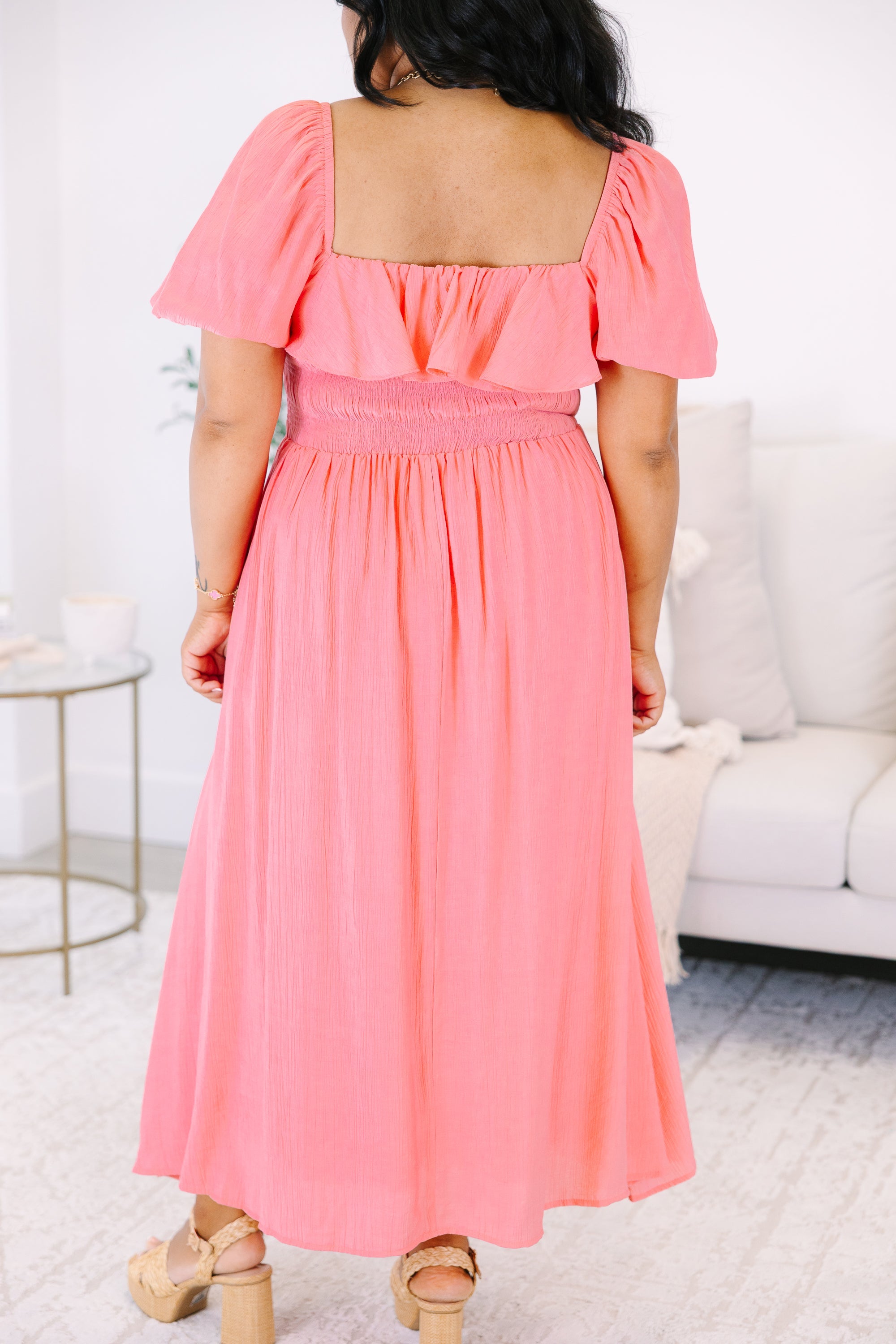 All The Attention Dress, Coral