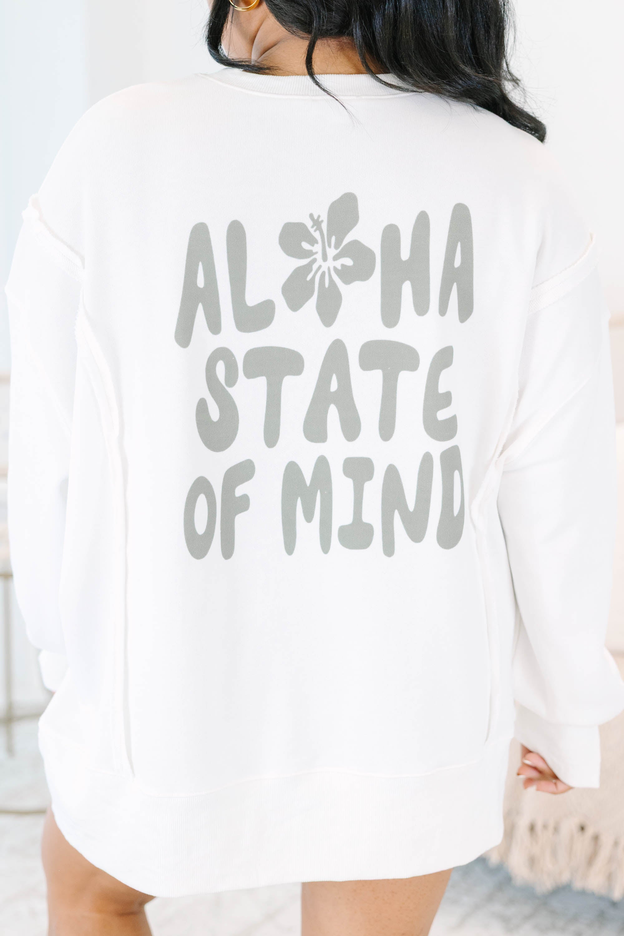 Aloha State of Mind Comfy Crew, Ivory