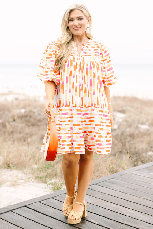 Always On Time Dress, Creamsicle