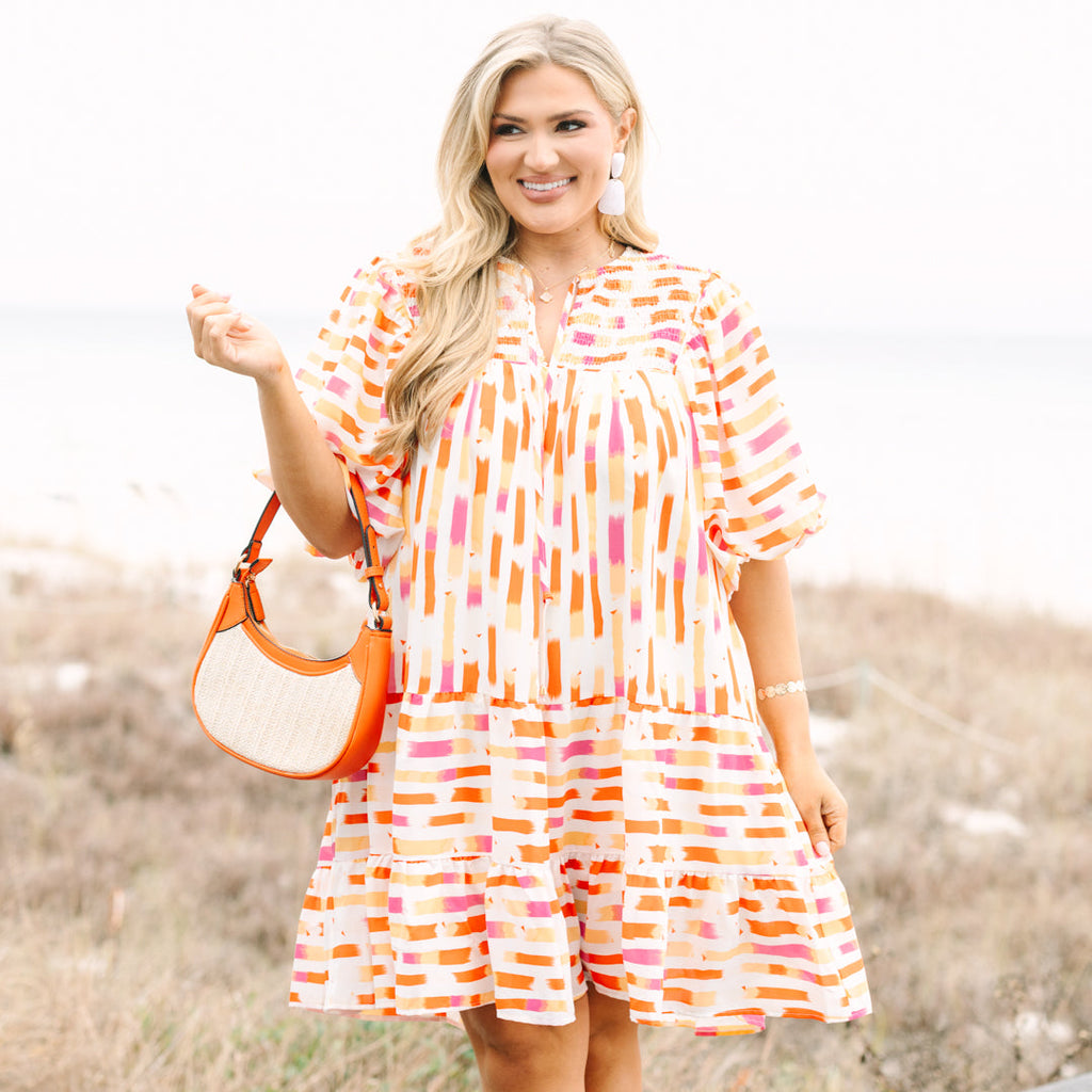 Always On Time Dress, Creamsicle