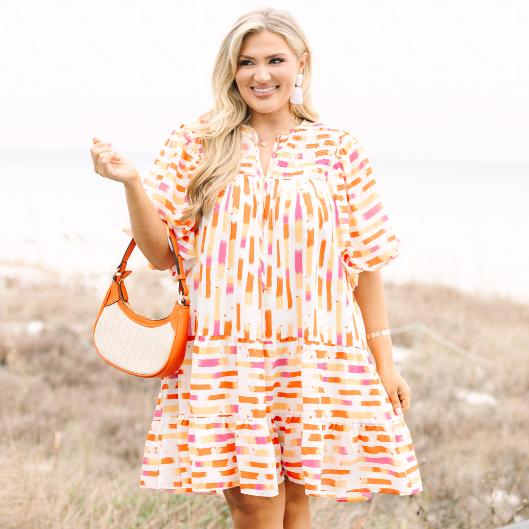 Always On Time Dress, Creamsicle
