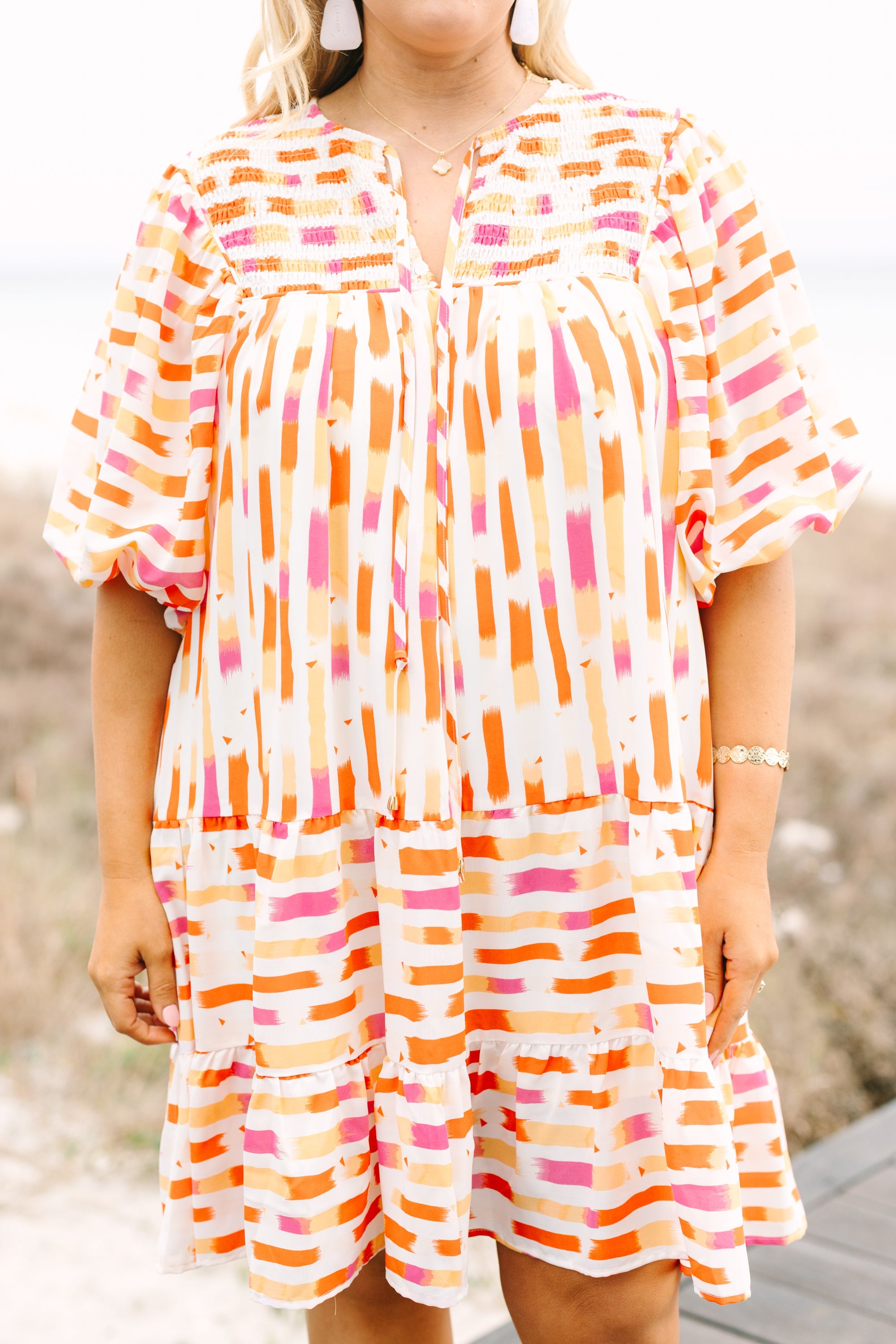 Always On Time Dress, Creamsicle