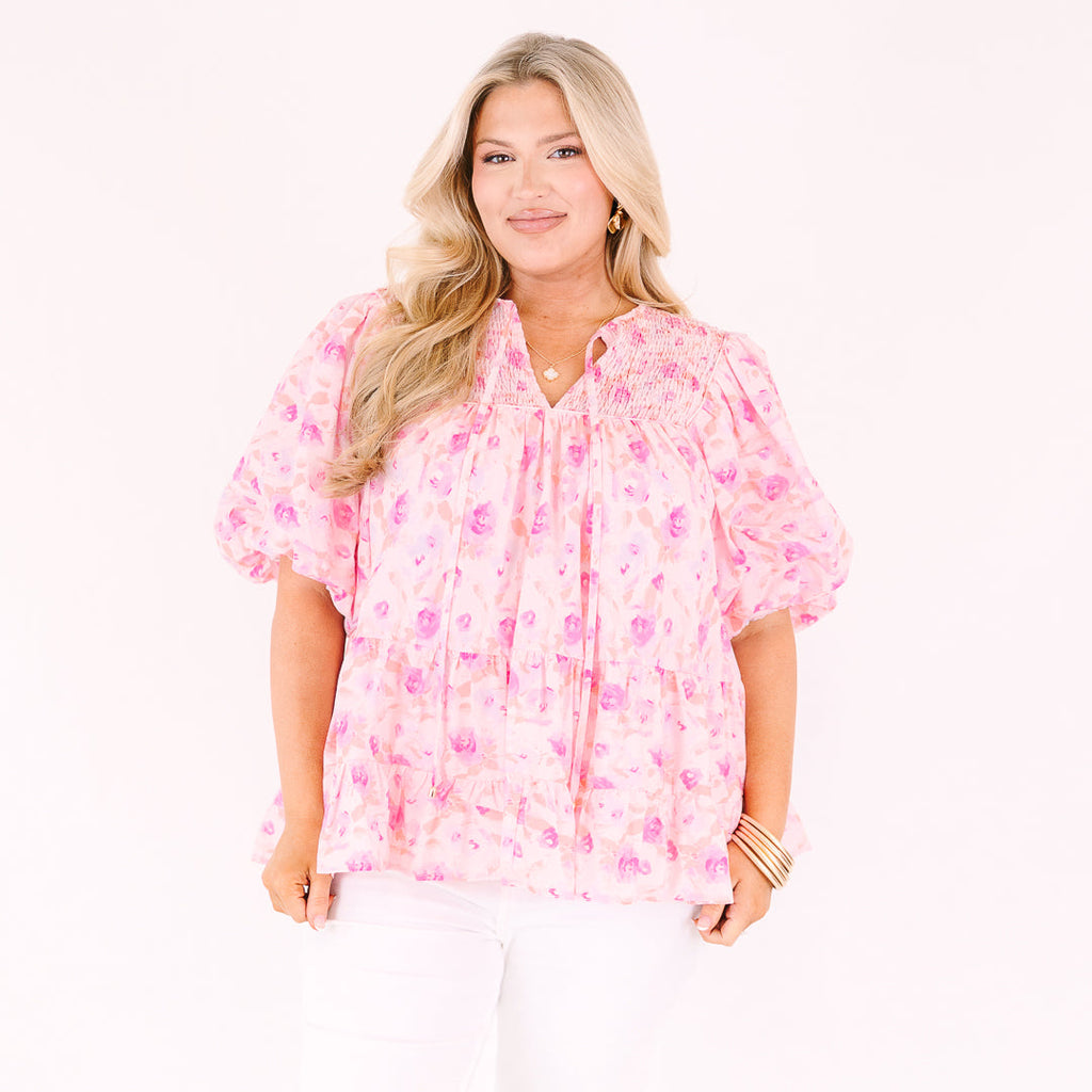 Always Thinking About You Top, Pink Floral