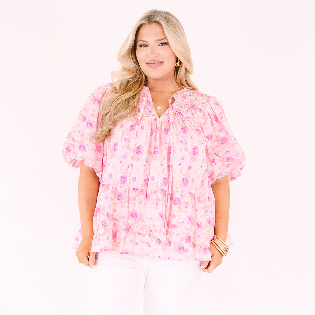 Always Thinking About You Top, Pink Floral