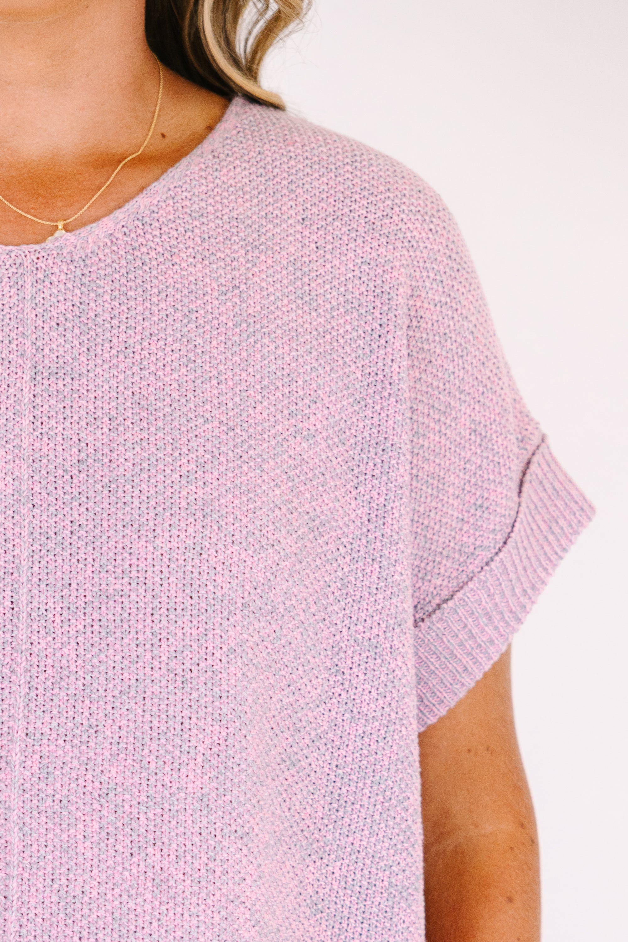 Always Effortless Sweater, Pink Grey