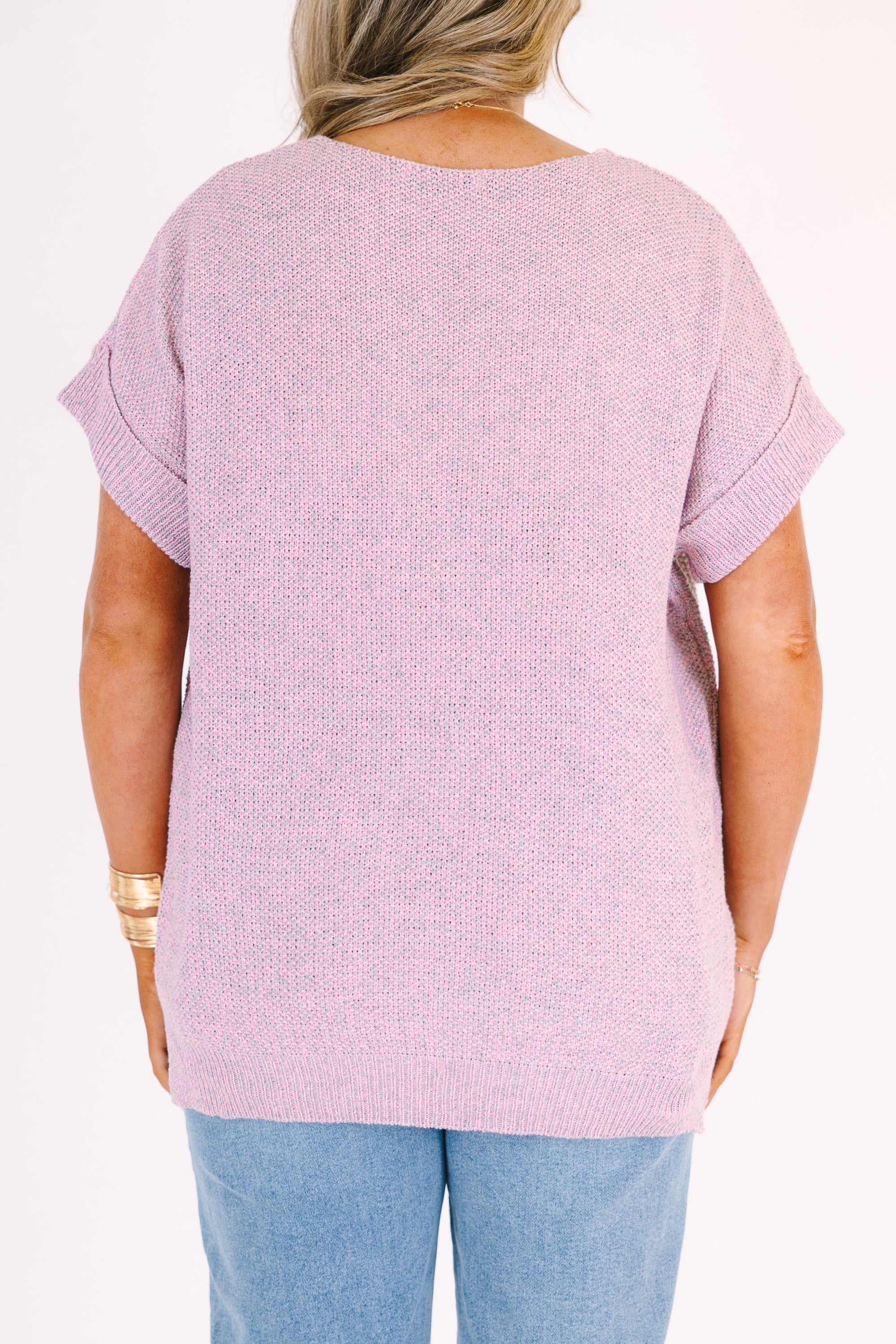 Always Effortless Sweater, Pink Grey