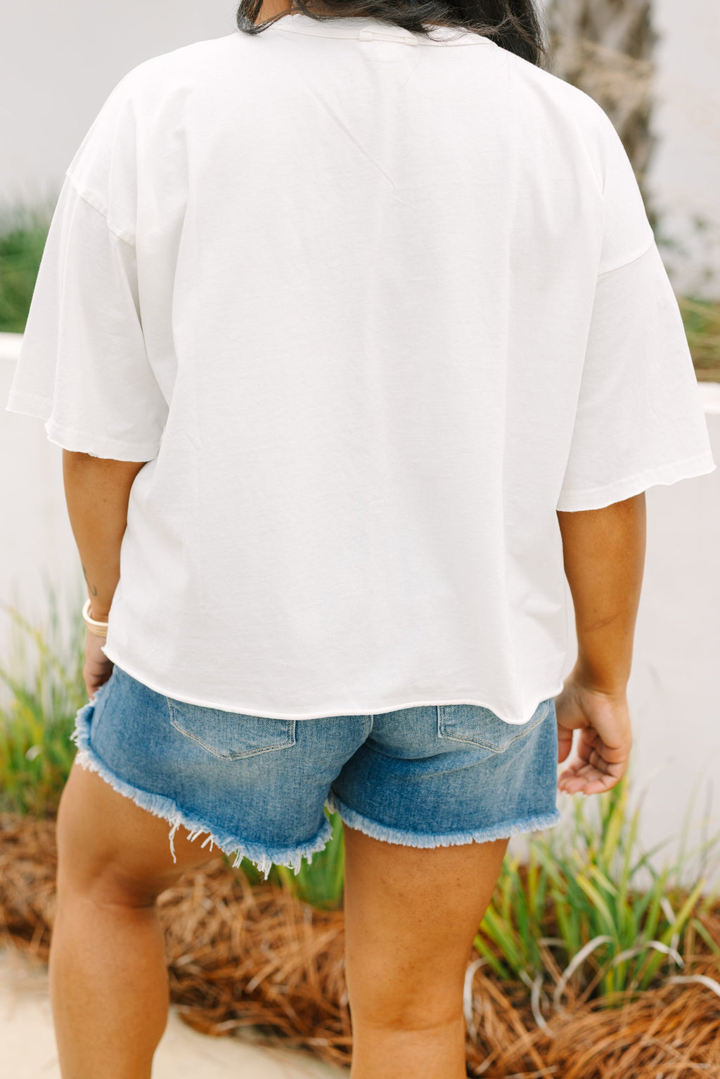 Anchors Away Vintage Wash Tee, White