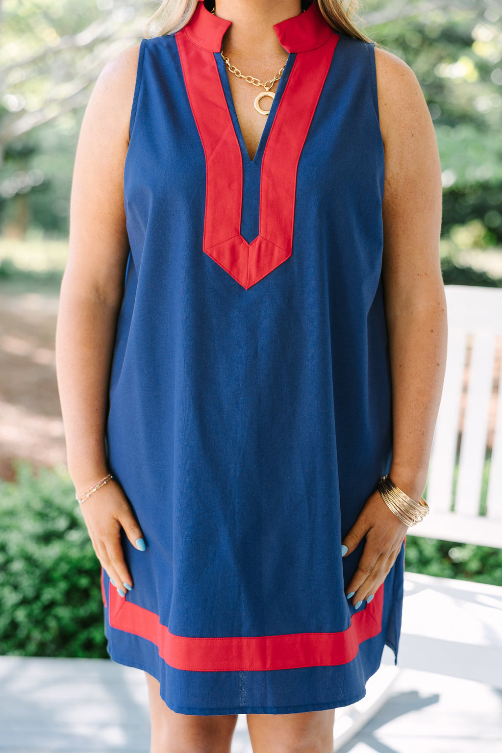 A Refined Touch Dress, Navy