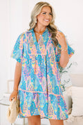 A Second Chance Dress, Blue Multi