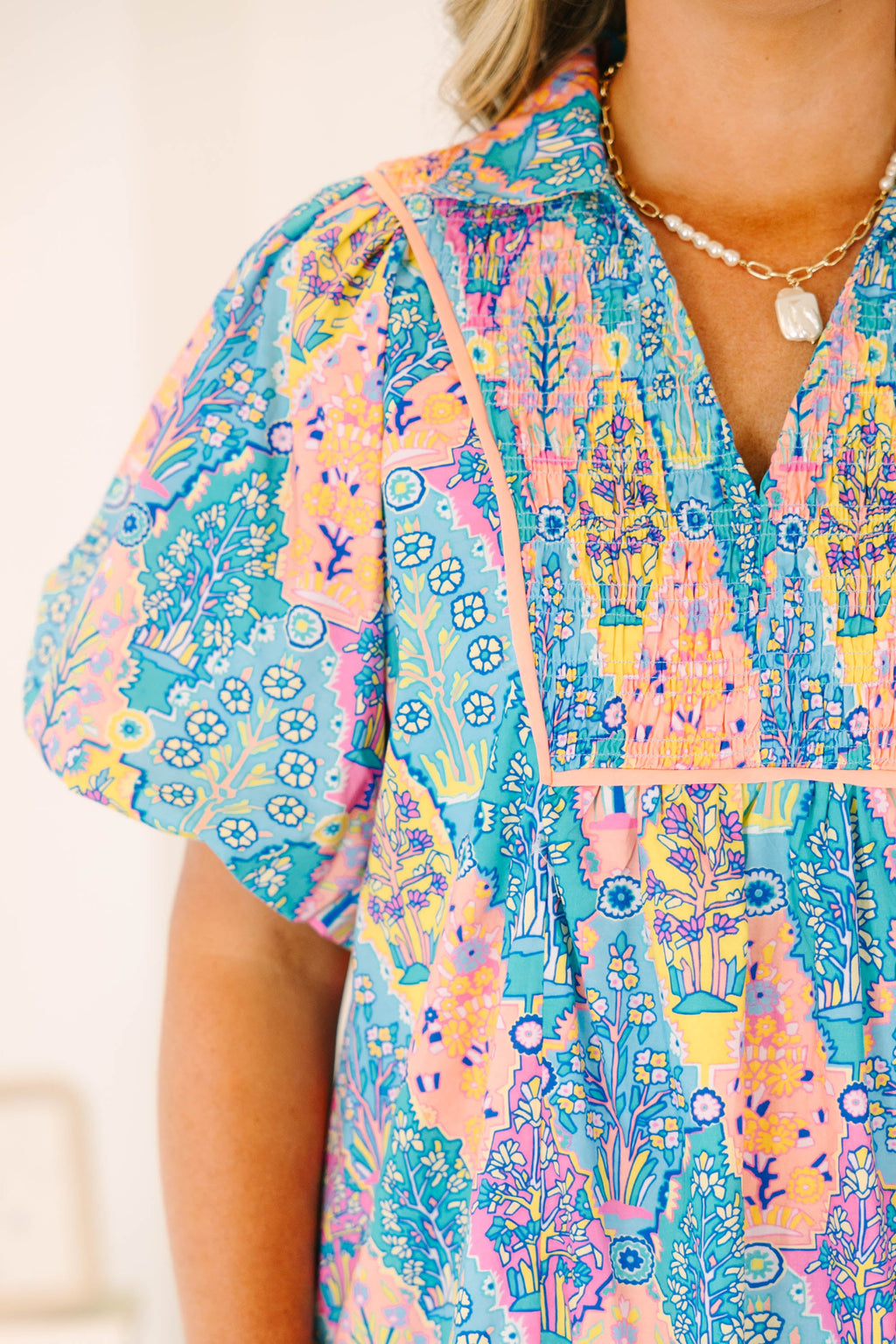 A Second Chance Dress, Blue Multi