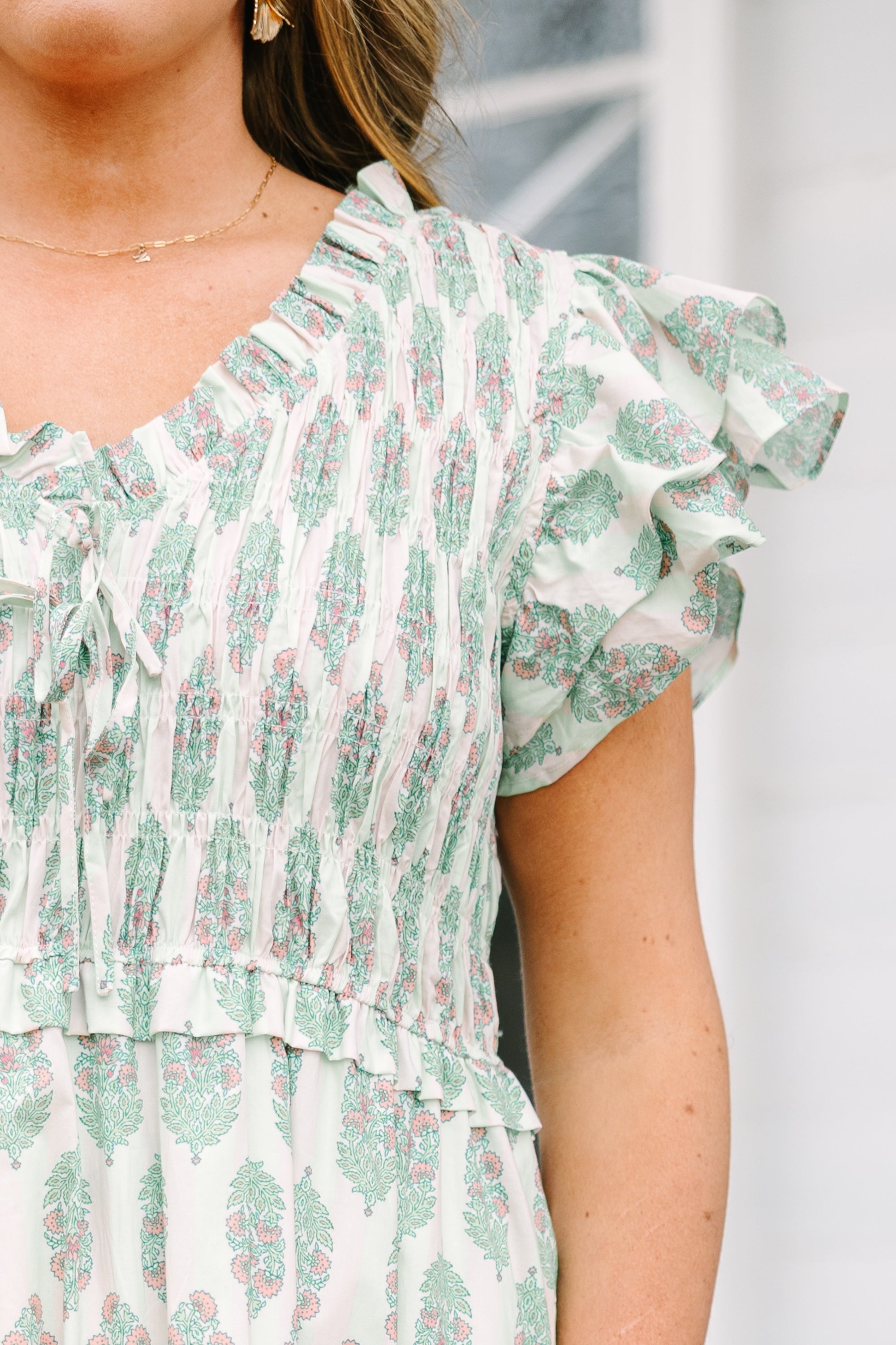 As Luck Would Have It Dress, Mint Green