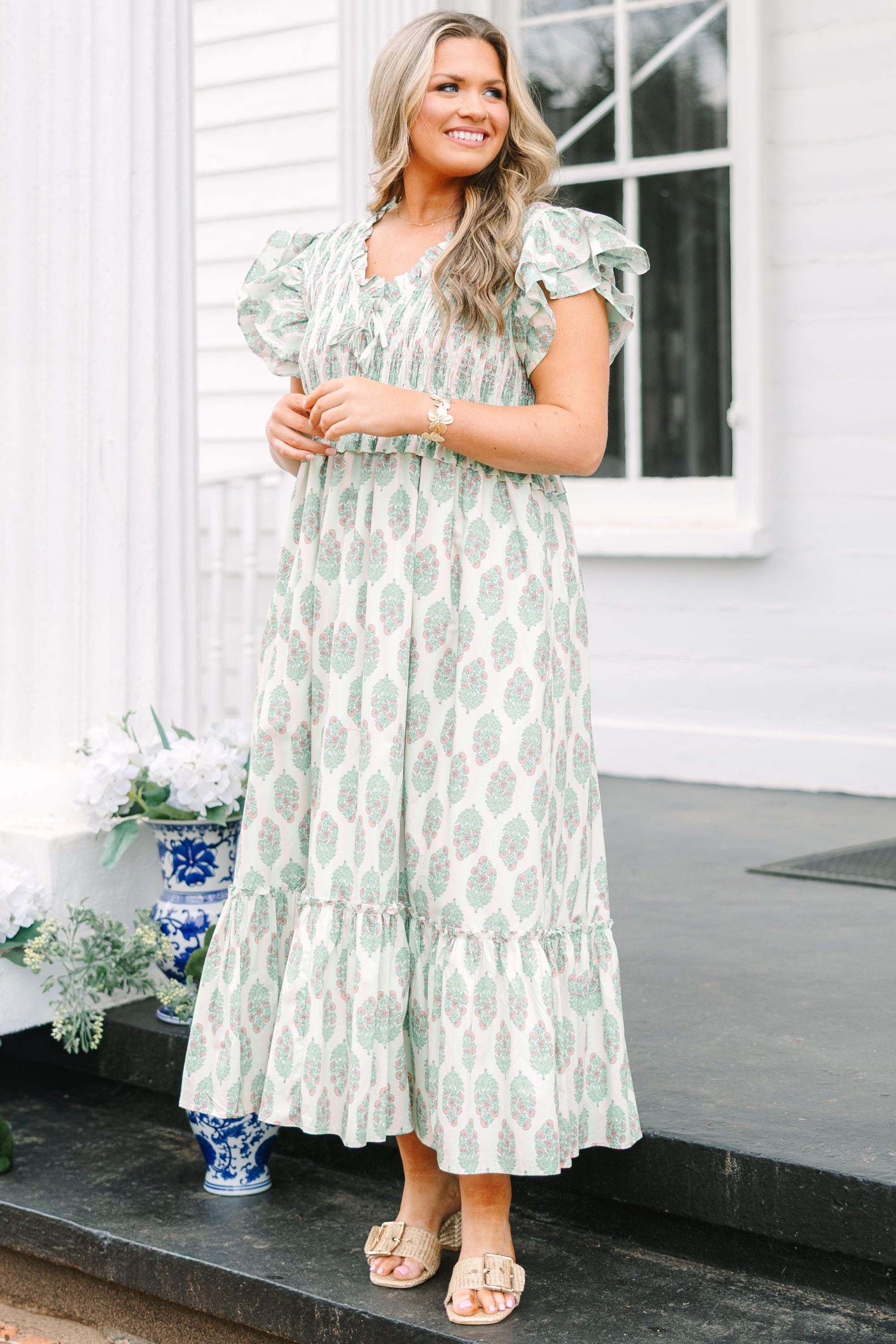 As Luck Would Have It Dress, Mint Green