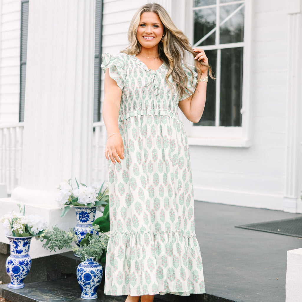 As Luck Would Have It Dress, Mint Green