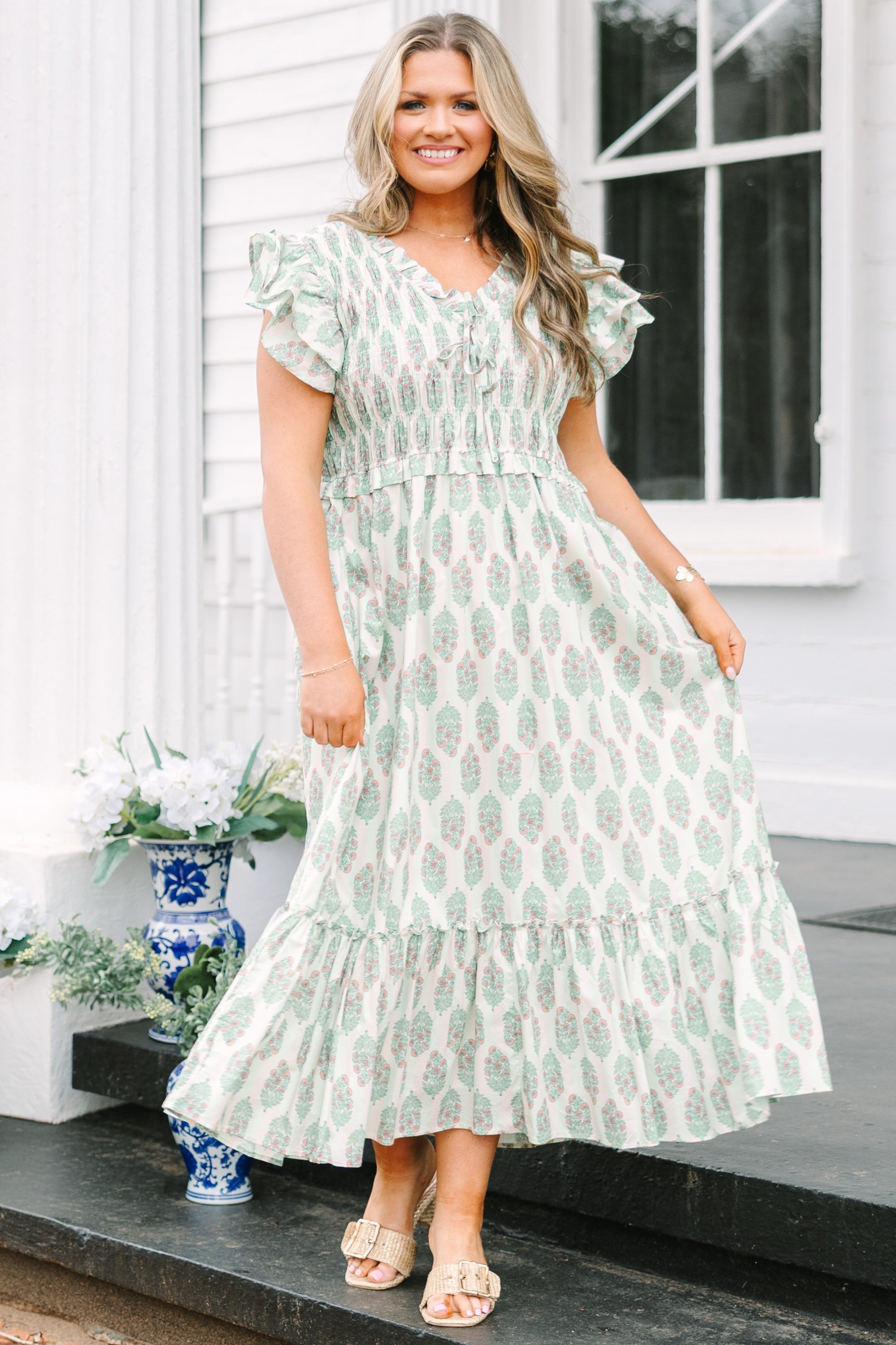 As Luck Would Have It Dress, Mint Green