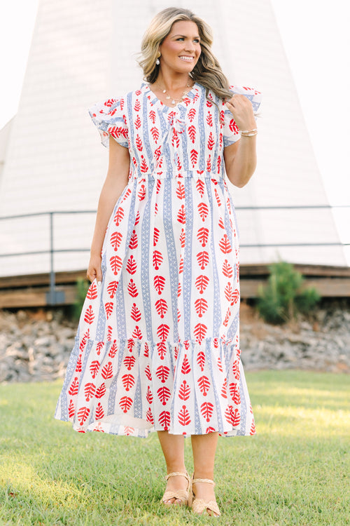 As Luck Would Have It Dress, Red Mix