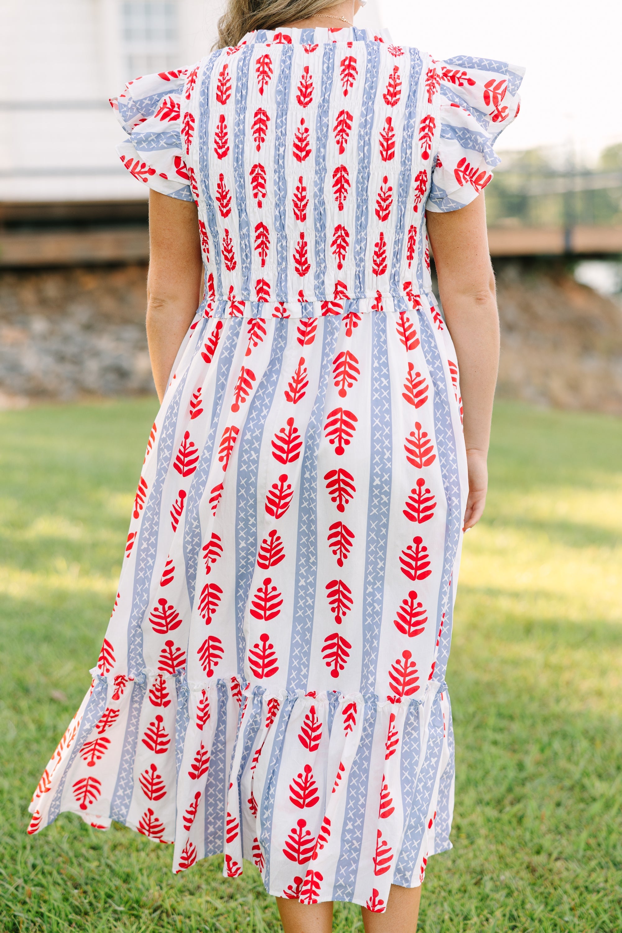 As Luck Would Have It Dress, Red Mix