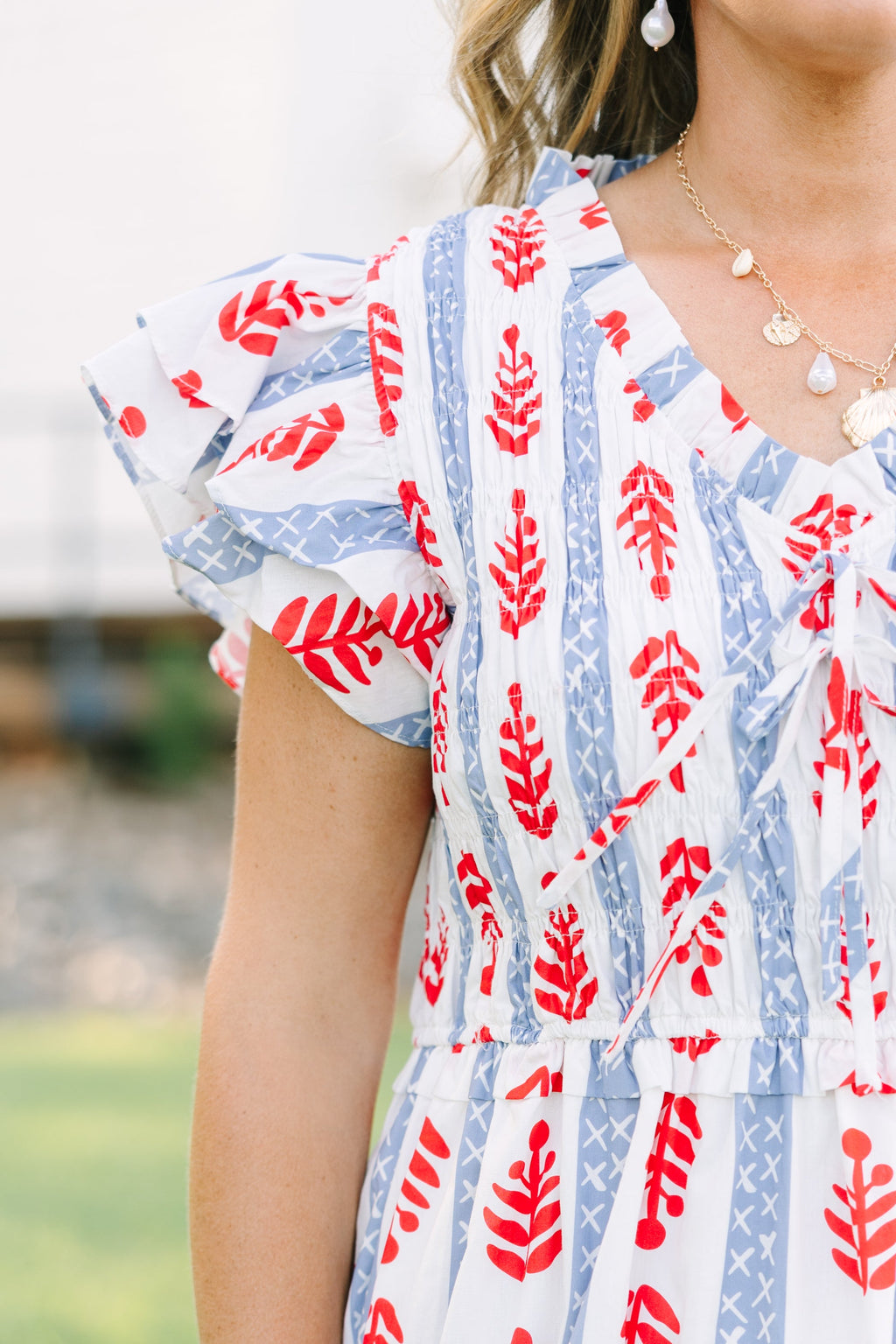 As Luck Would Have It Dress, Red Mix