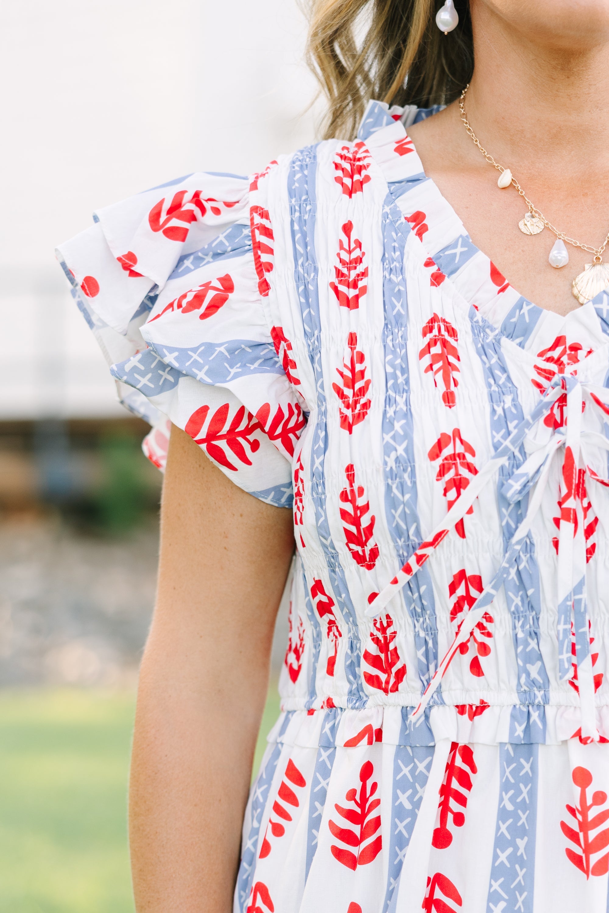 As Luck Would Have It Dress, Red Mix