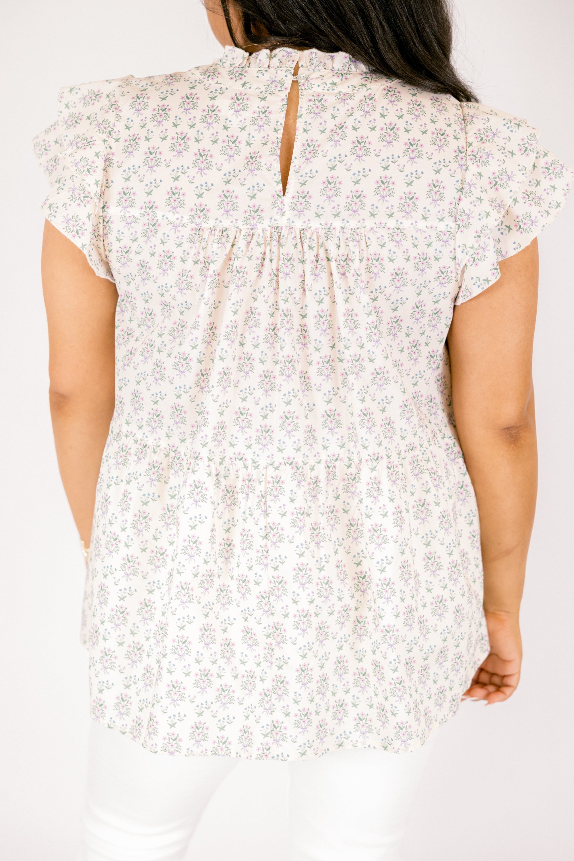 As Of Right Now Top, Cream Floral
