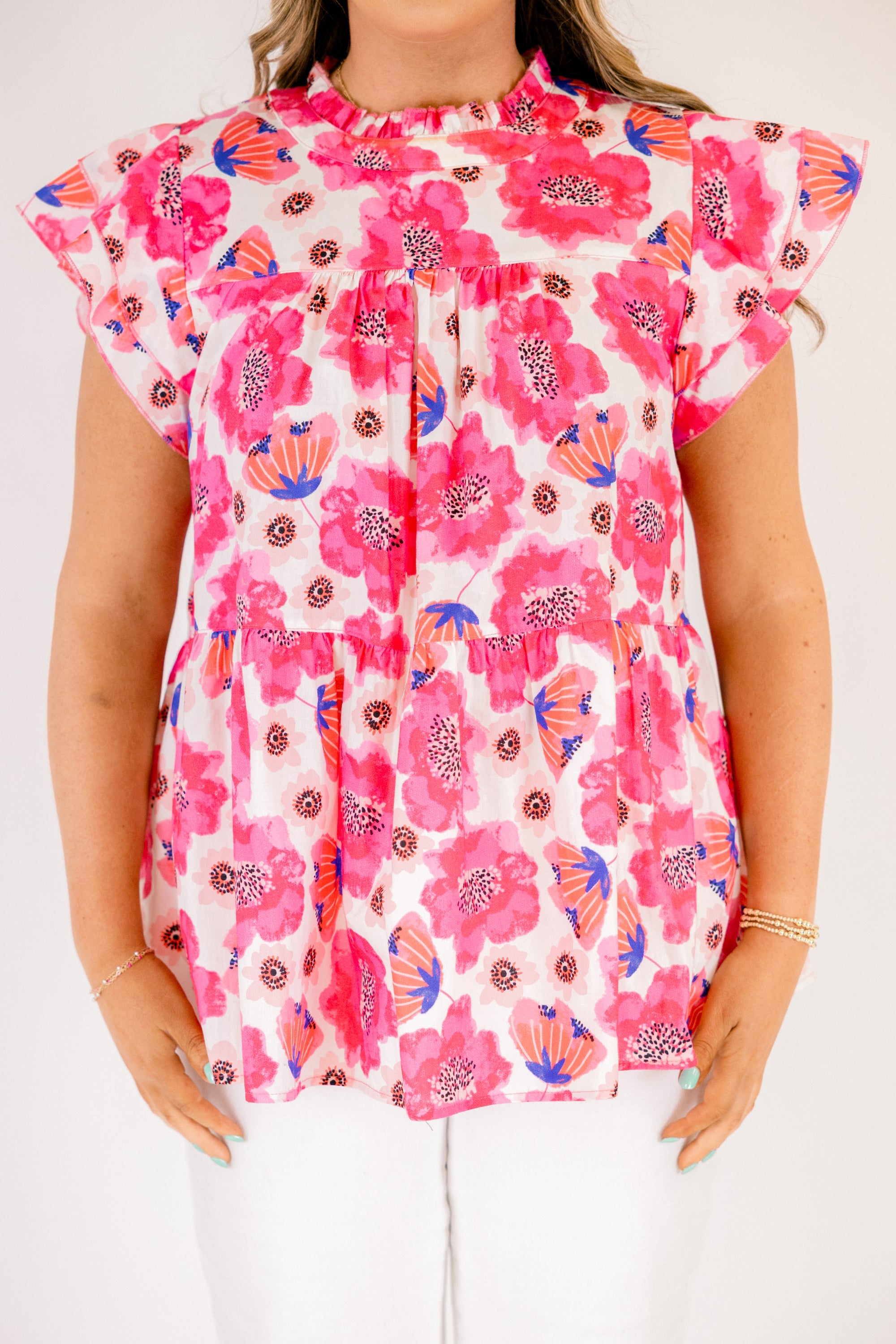 As Of Right Now Top, Pink Floral