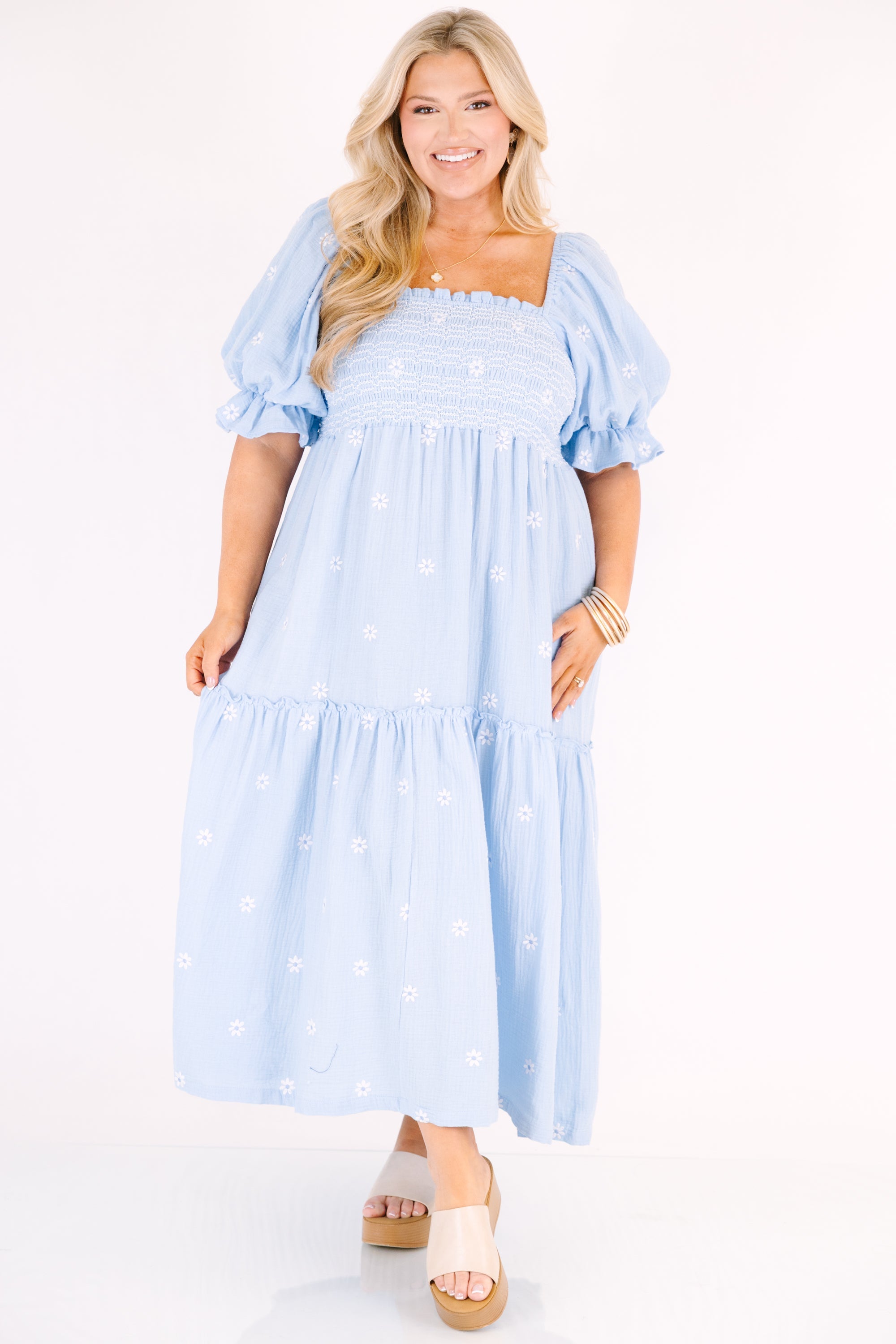 Aster Dress, Light Blue