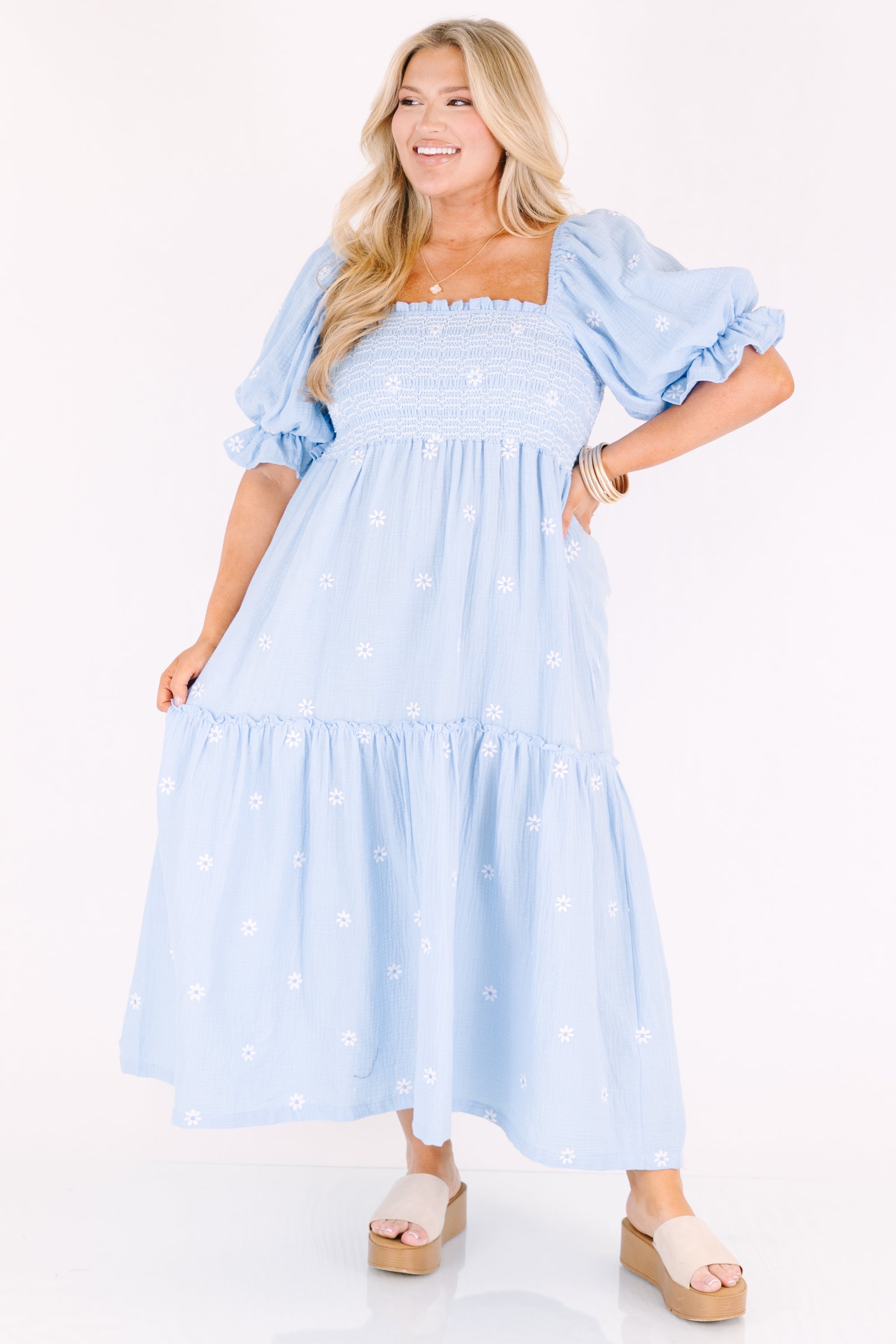 Aster Dress, Light Blue