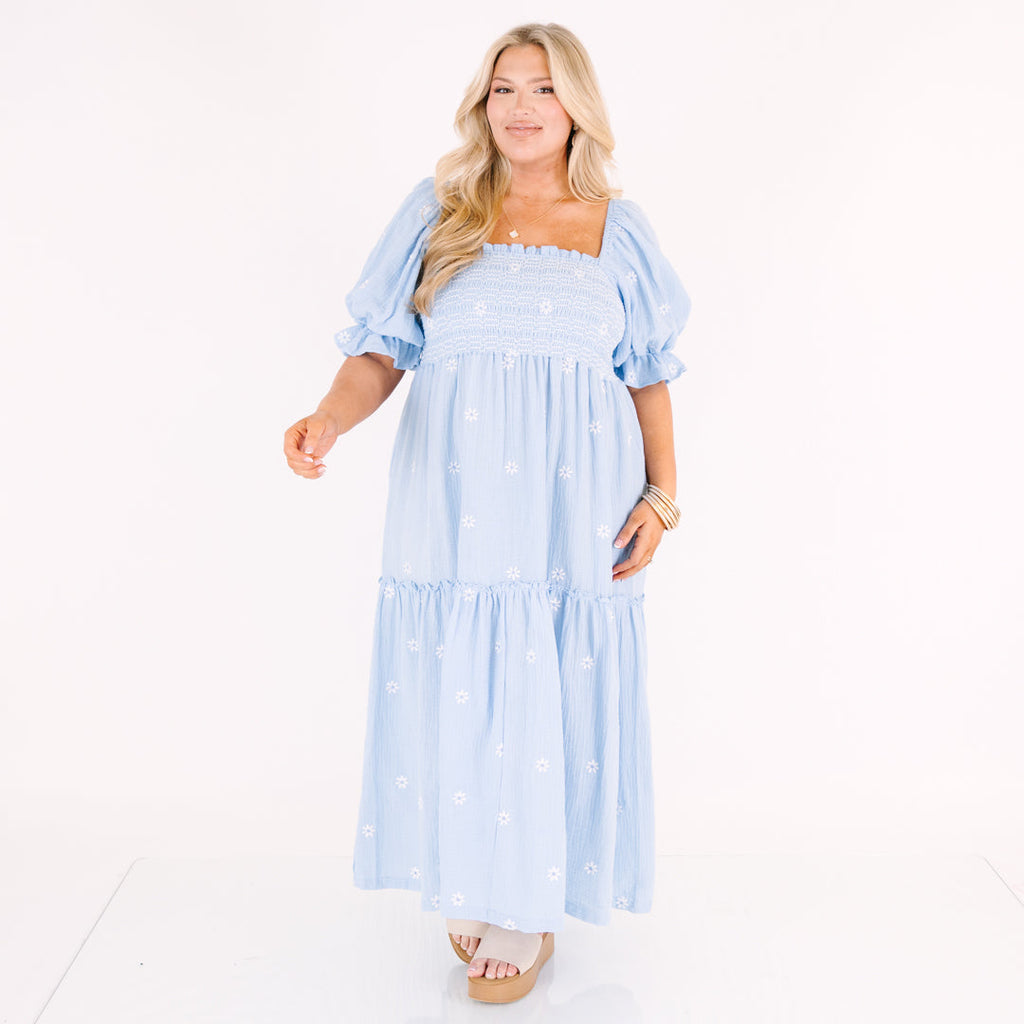 Aster Dress, Light Blue