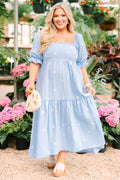 Aster Dress, Light Blue