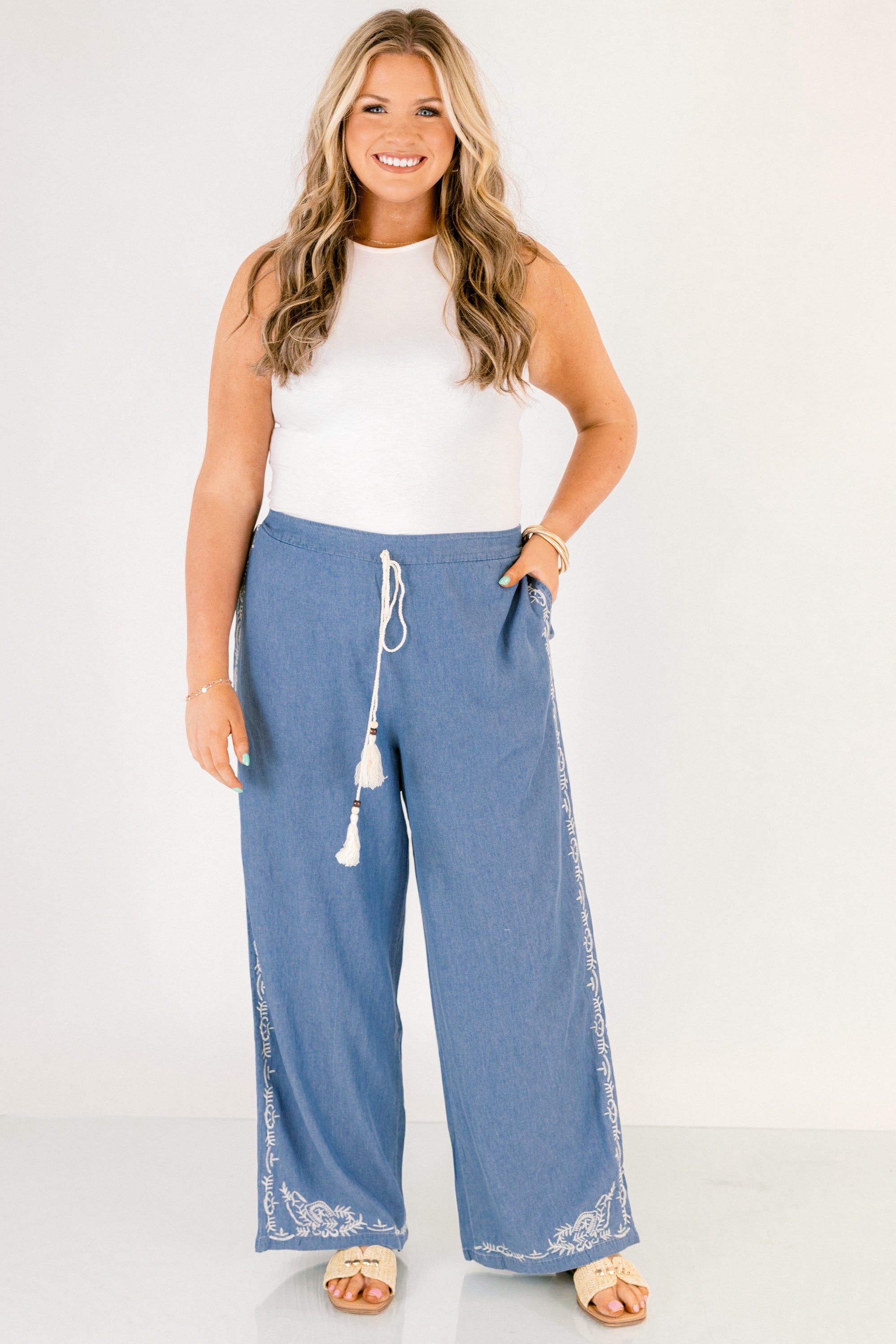 A Touch Of Whimsy Pants, Blue