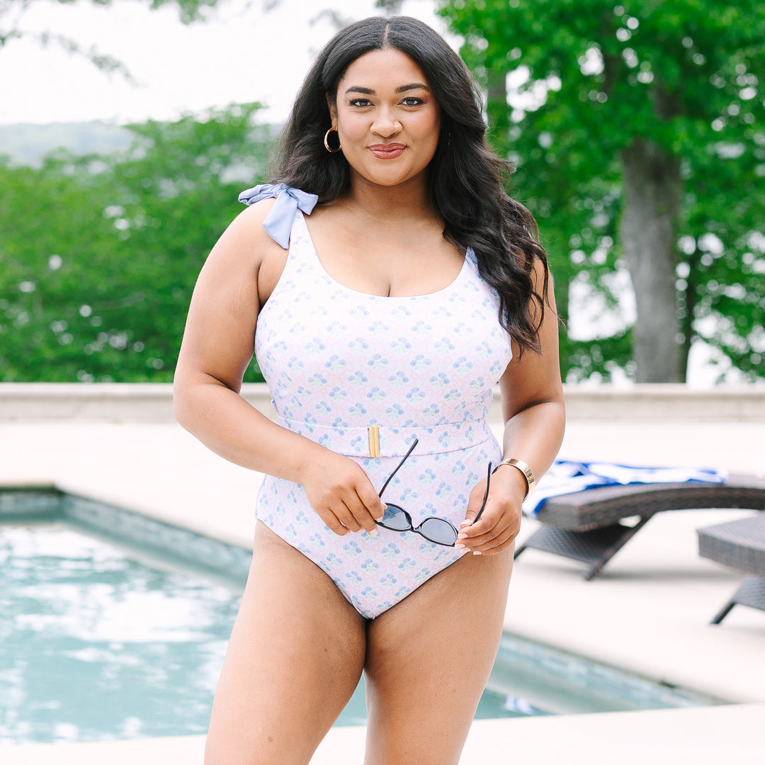 Back To The Beach Swimsuit, Pink/Blue