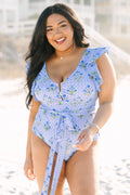 Beach Beauty Swimsuit, Blue Green Block