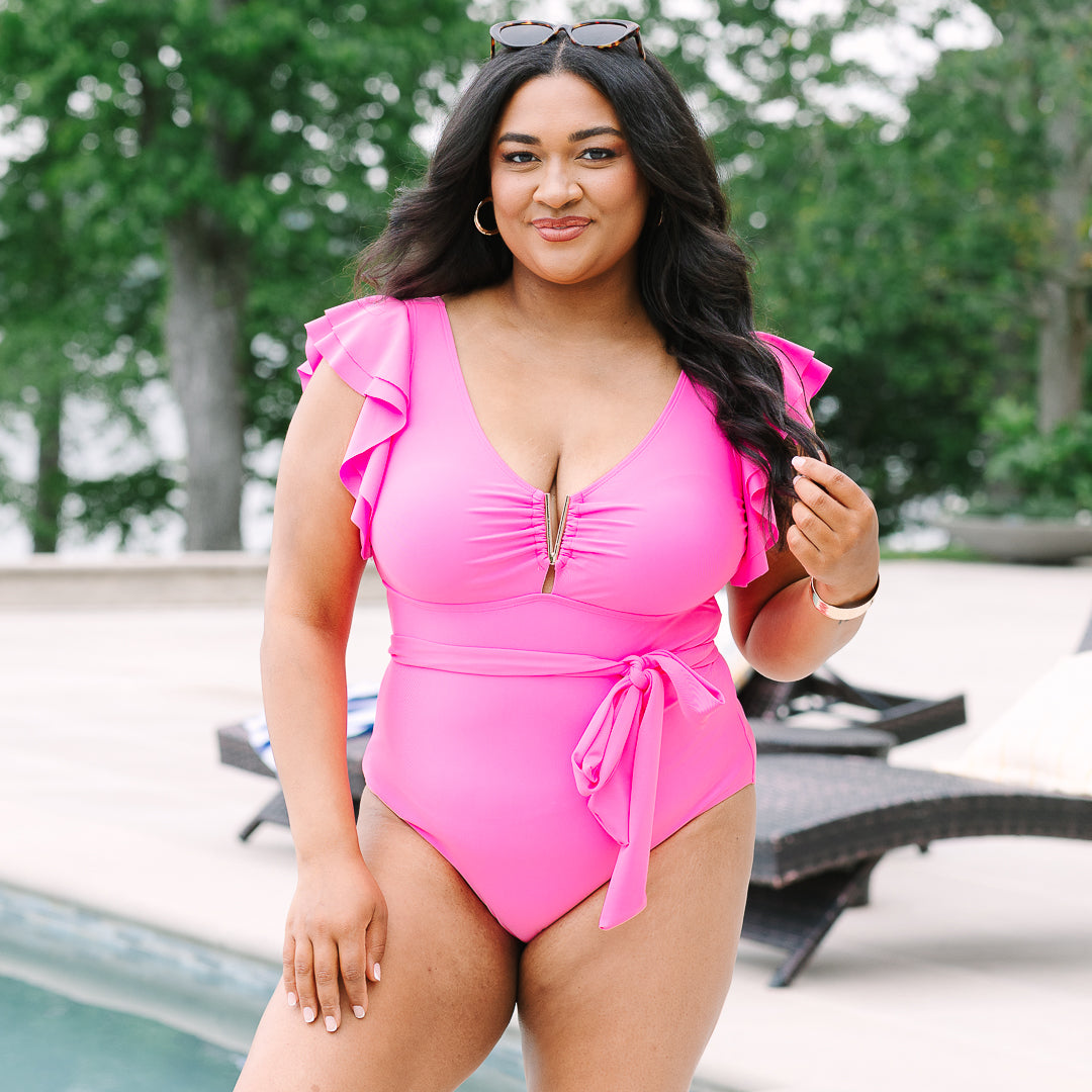 Beach Beauty Swimsuit, Hot Pink