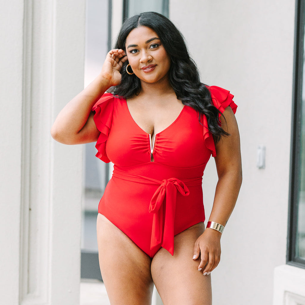 Beach Beauty Swimsuit, Red