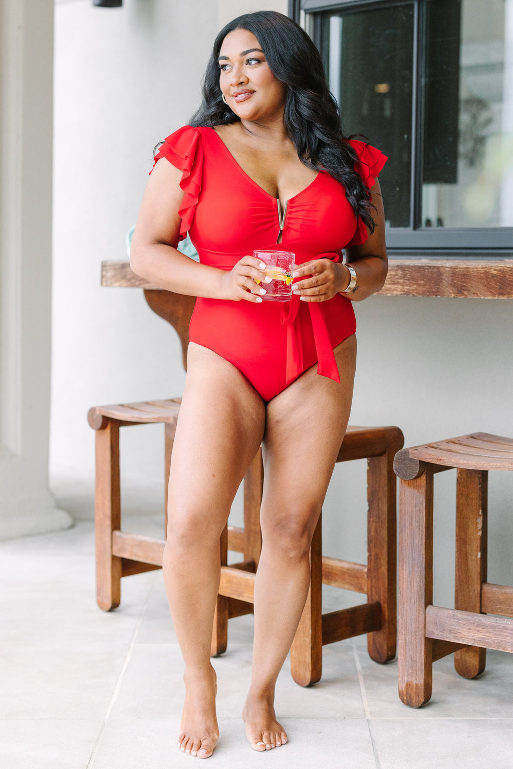 Beach Beauty Swimsuit, Red