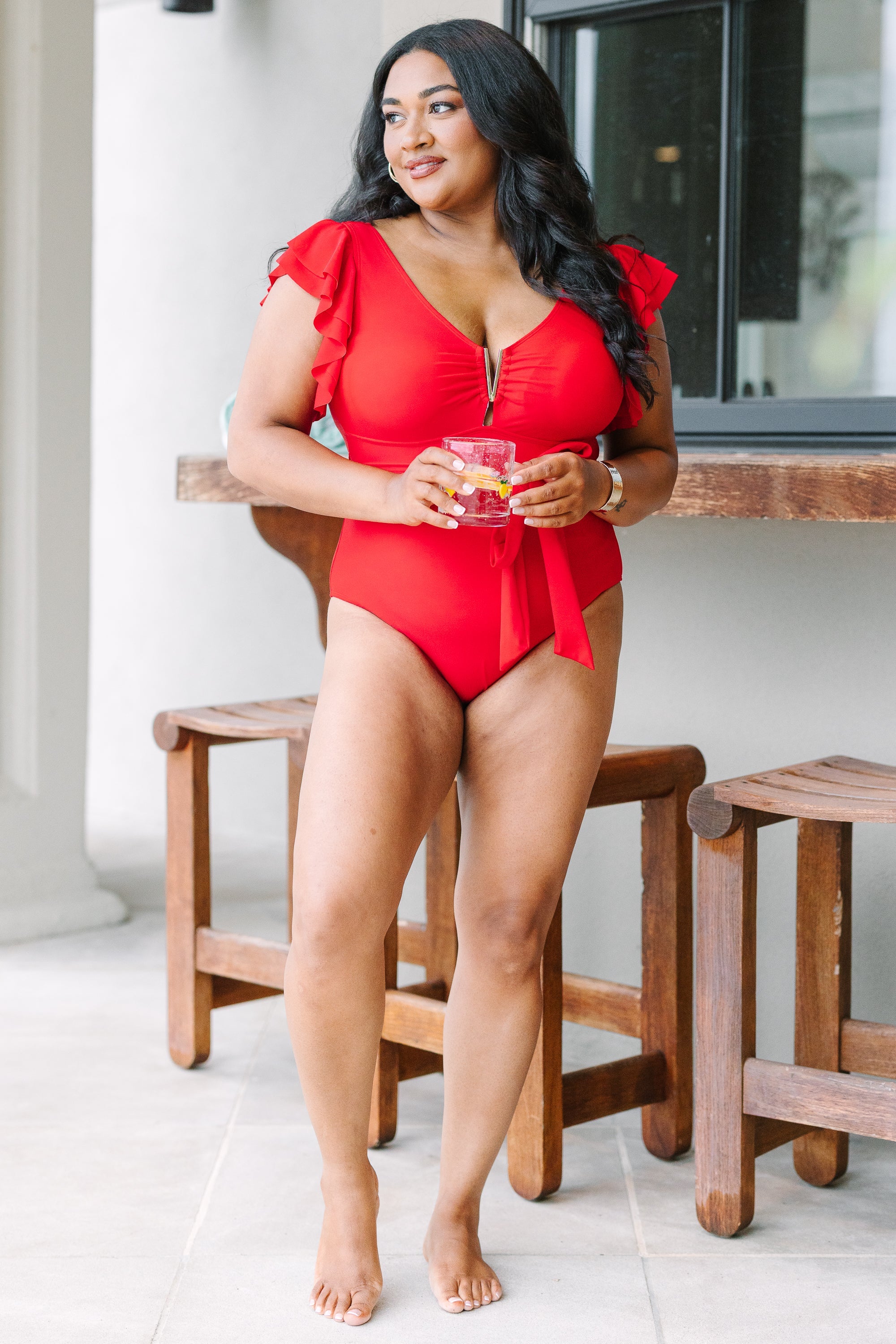 Beach Beauty Swimsuit, Red
