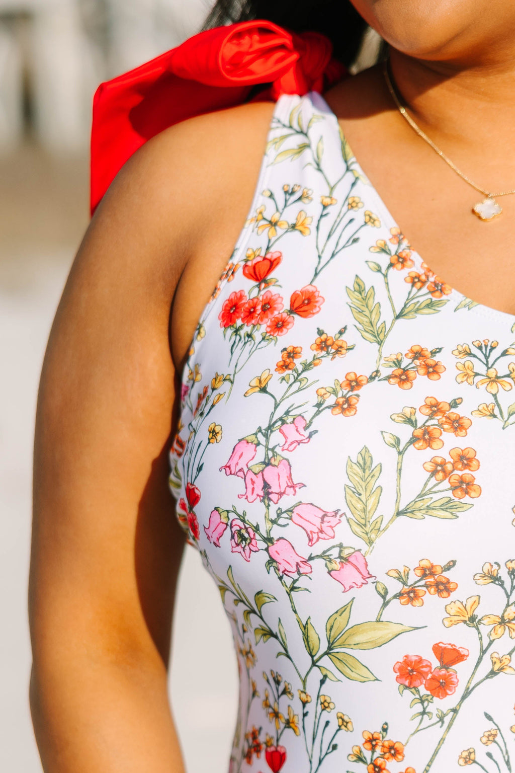 Beach Daydreamin' Swimsuit, White Floral
