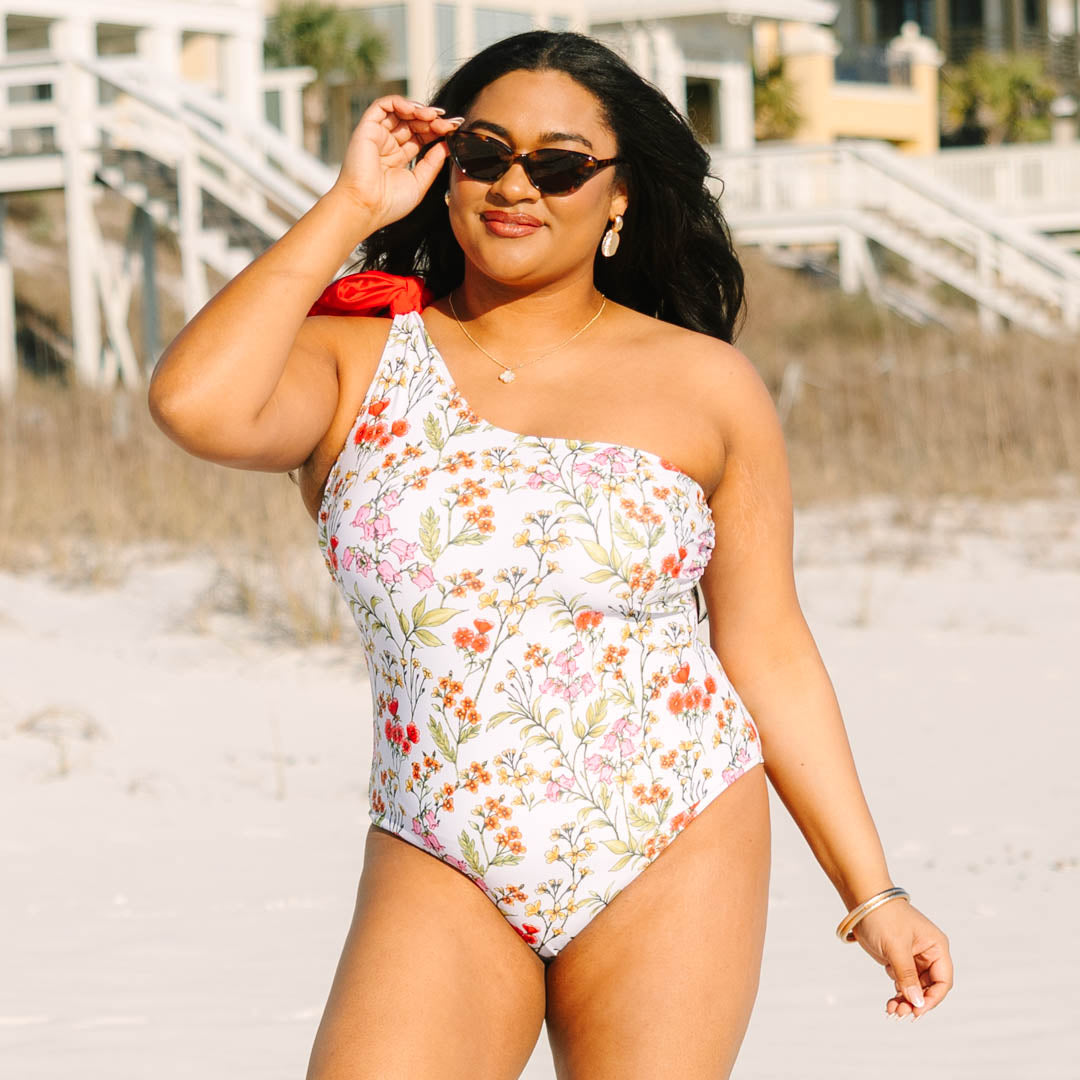 Beach Daydreamin' Swimsuit, White Floral