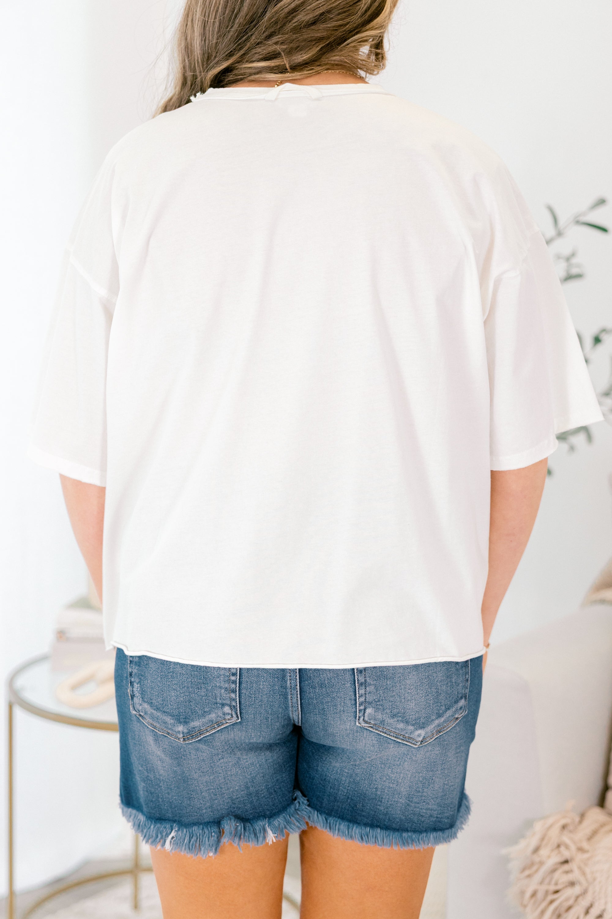 Beach Date Vintage Wash Tee, White