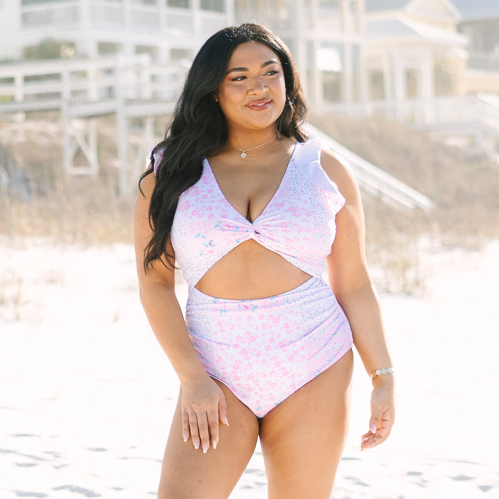 Beachfront Breeze Swimsuit, Pink