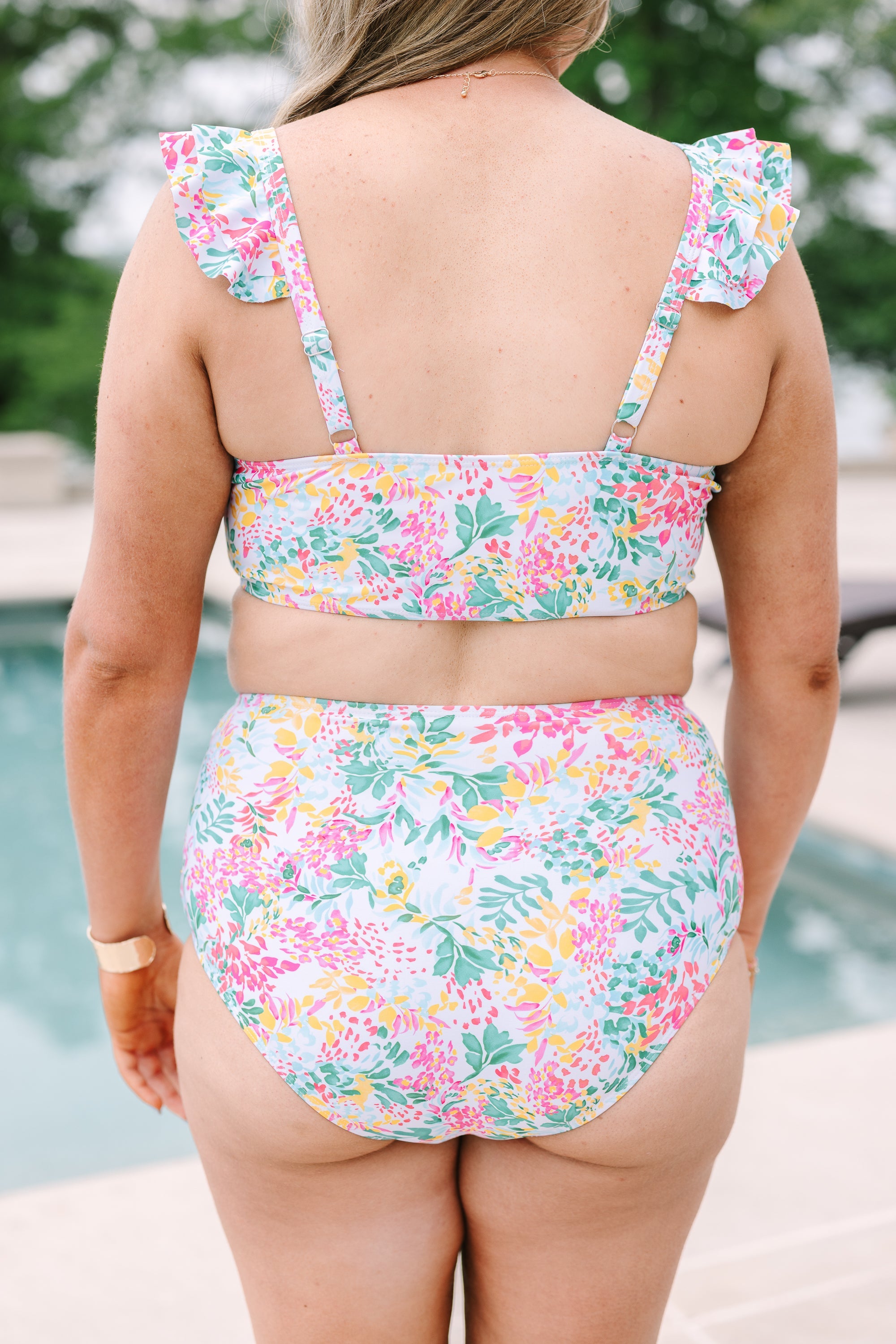 Beach Trip Swim Top, Floral Mix